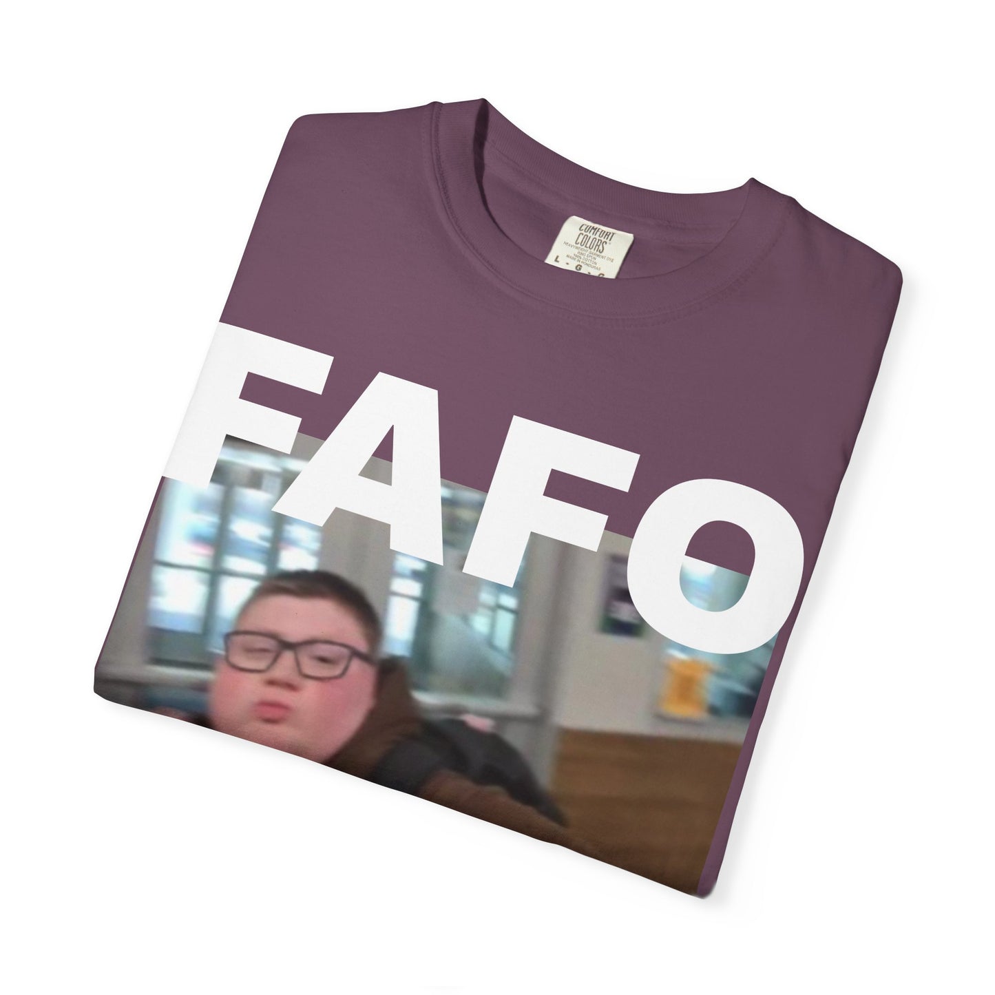FAFO Okay Kid meme photo T-shirt | FAFO graphic tee