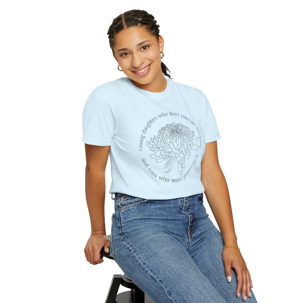 Floral Raising Daughters and Sons T-Shirt Botanical Line Art