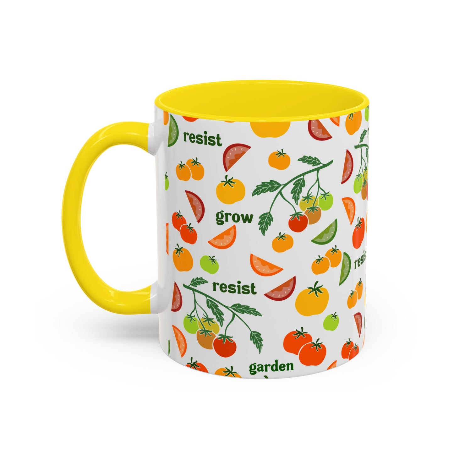Resist Grow Garden tomatoes coffee mug | Accent Mug 11oz 15oz