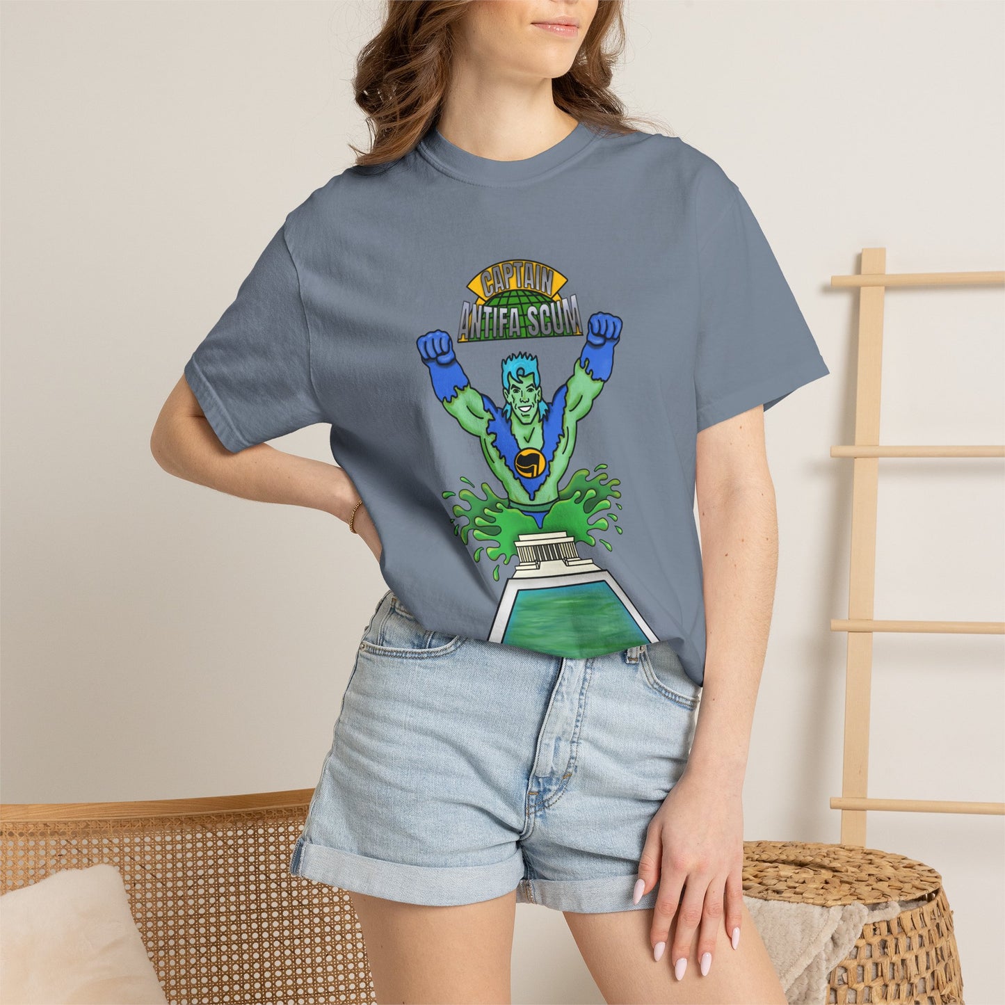 Captain Antifa Scum Reflecting Pool Algae Shirt