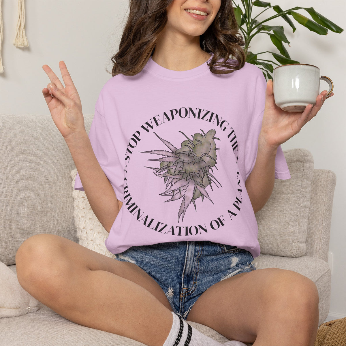 Stop Weaponizing the Criminalization of a plant Floral Graphic Tee