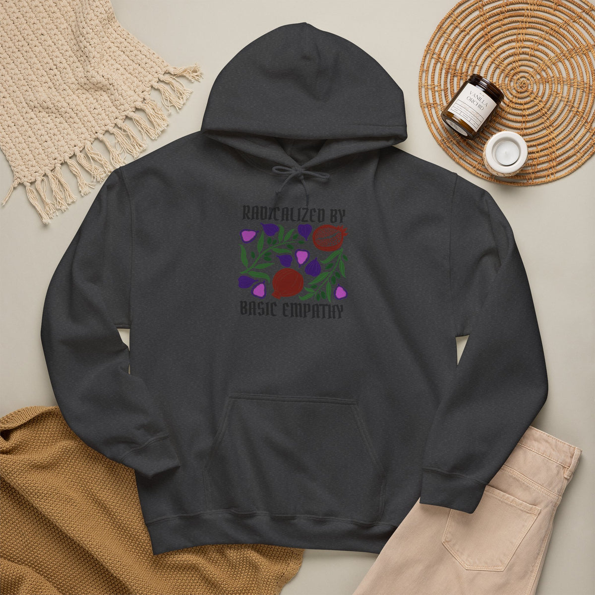 Radicalized by Basic Empathy Floral Hoodie
