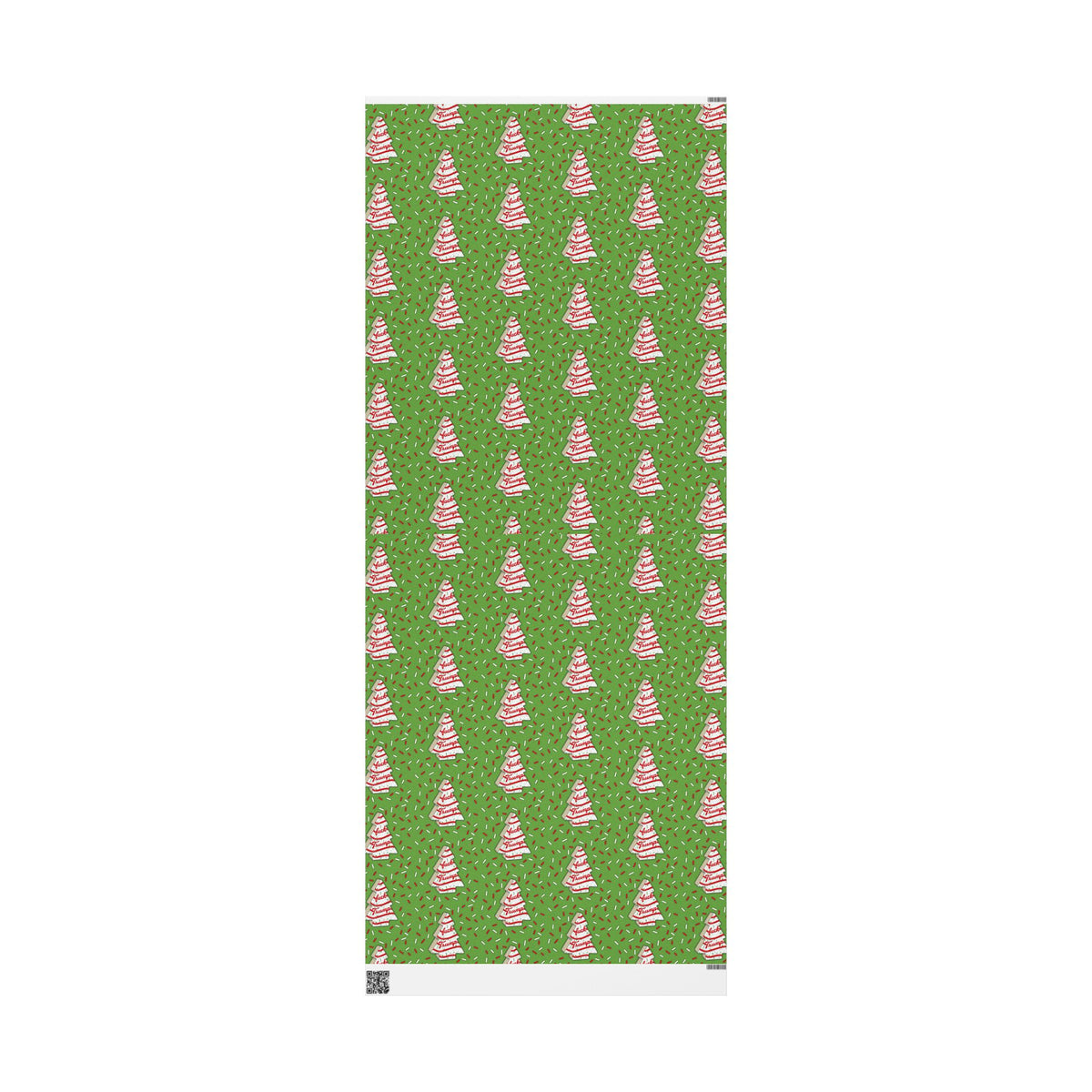 Slightly Subtle Tree Cake Candy Cane Tree FDT Wrapping Paper | Christmas Holiday Gift Wrap