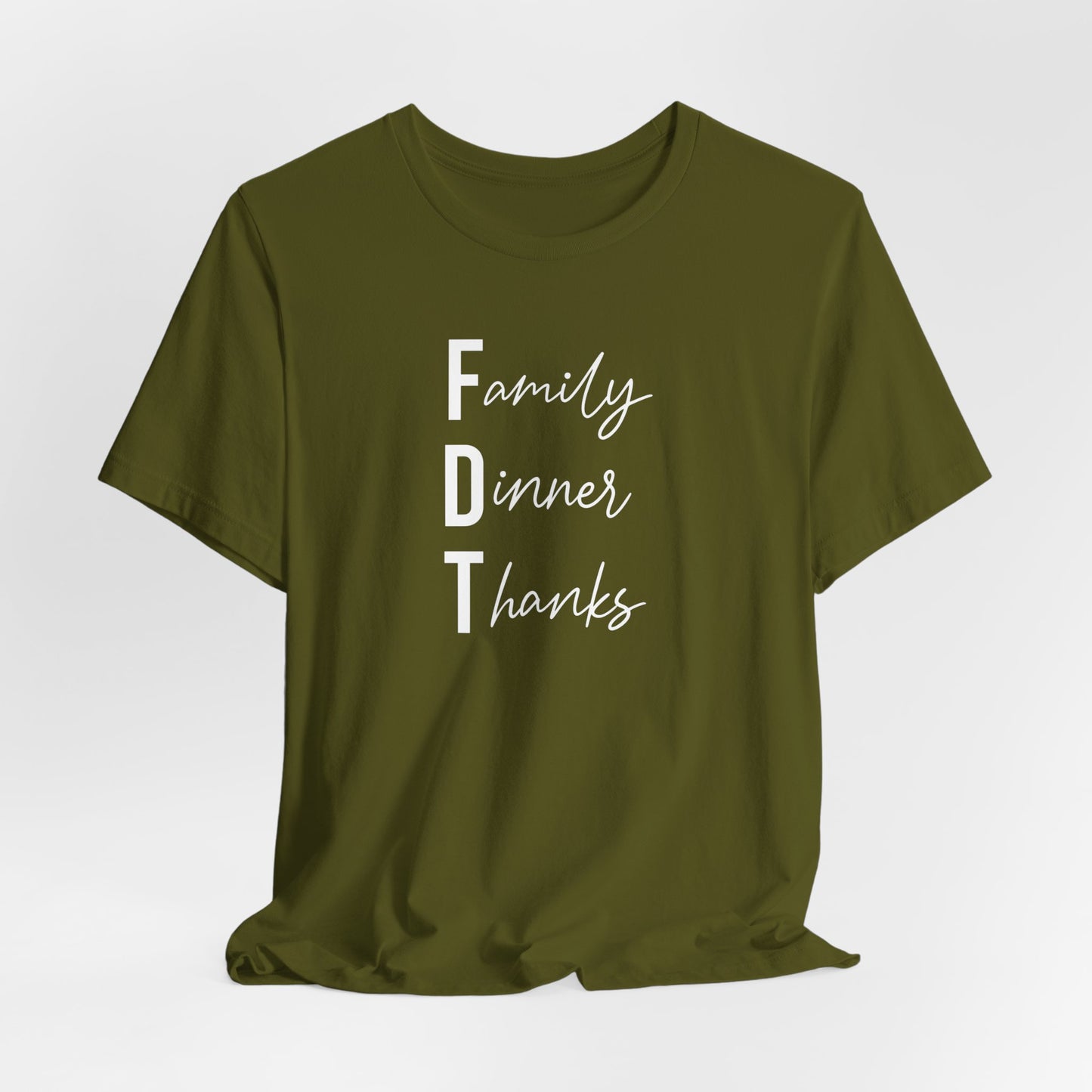 Family Dinner Thanks FDT Thanksgiving Crew Neck T‑Shirt