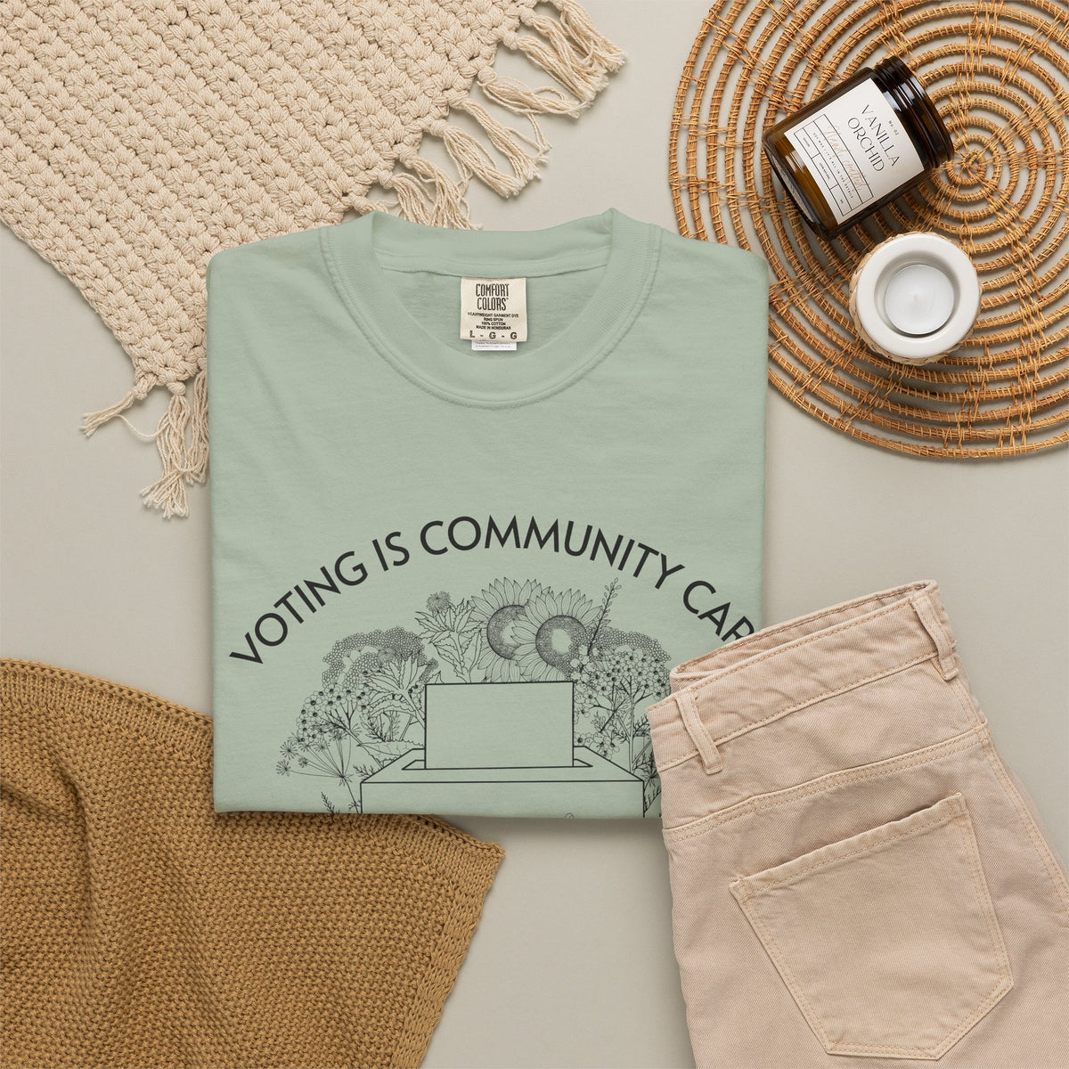 Voting Is Community Care T-Shirt Everything Is Political Vote Graphic Tee