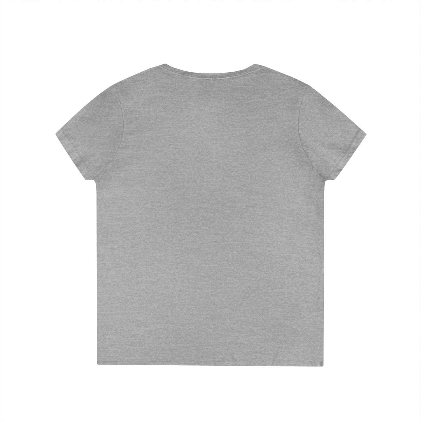 Pink Peony Illustration Ladies V-Neck Tee | Hand-Drawn Floral FDT