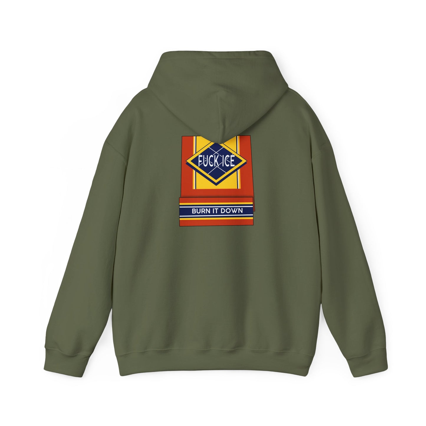 Matchbox Graphic Hoodie | Burn It Down Slogan