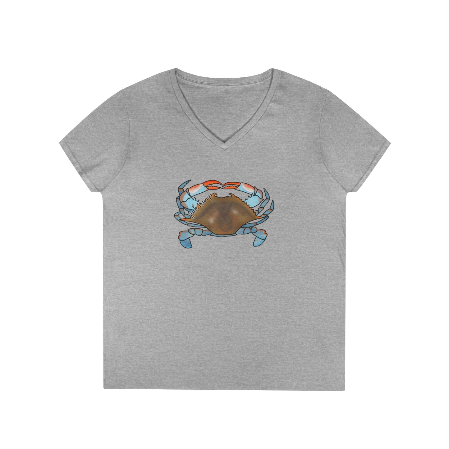 Blue Crab Illustration T-Shirt | Coastal Sea Life Tee FDT