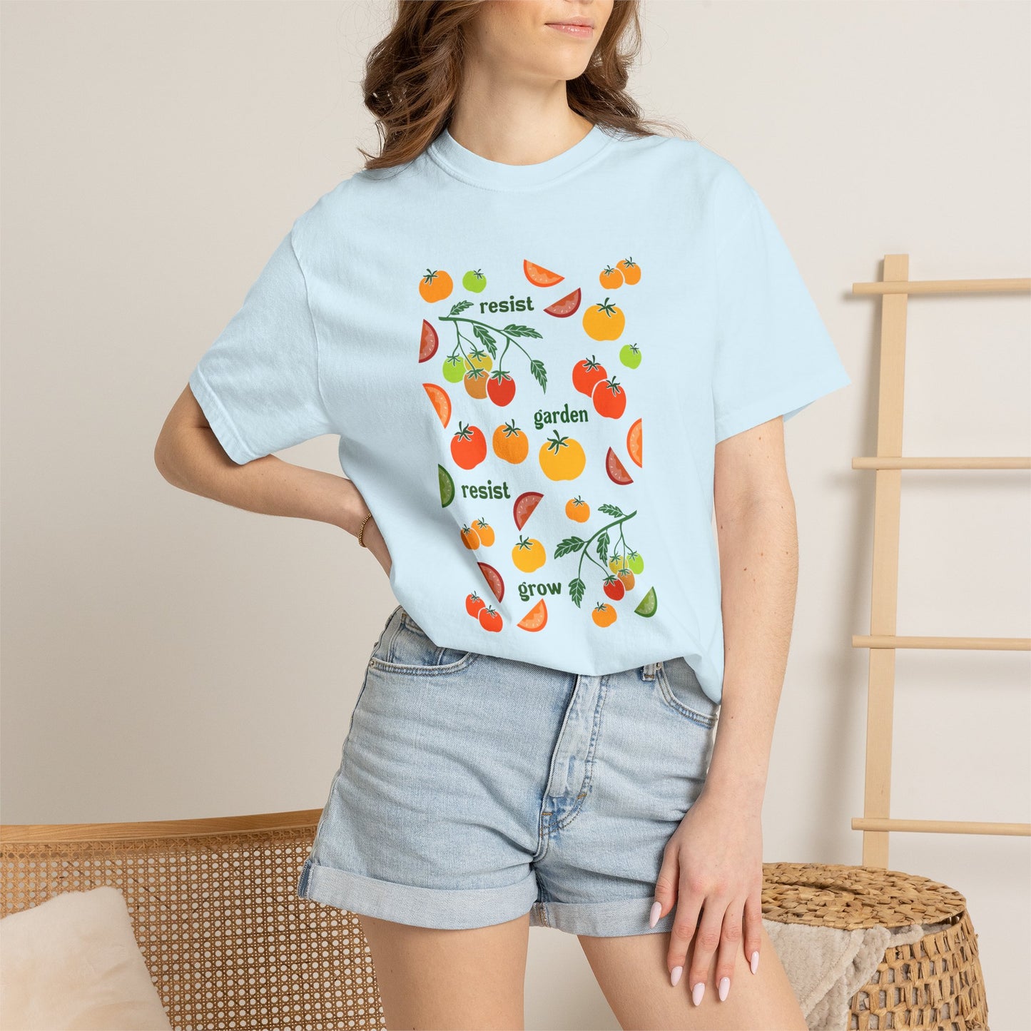 Resist Garden Grow T-shirt | Tomato Garden Illustration