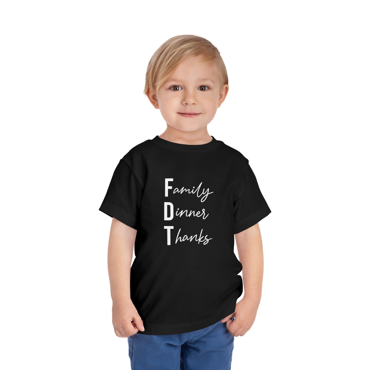 Toddler “Family Dinner Thanks” Thanksgiving T-Shirt FDT baby