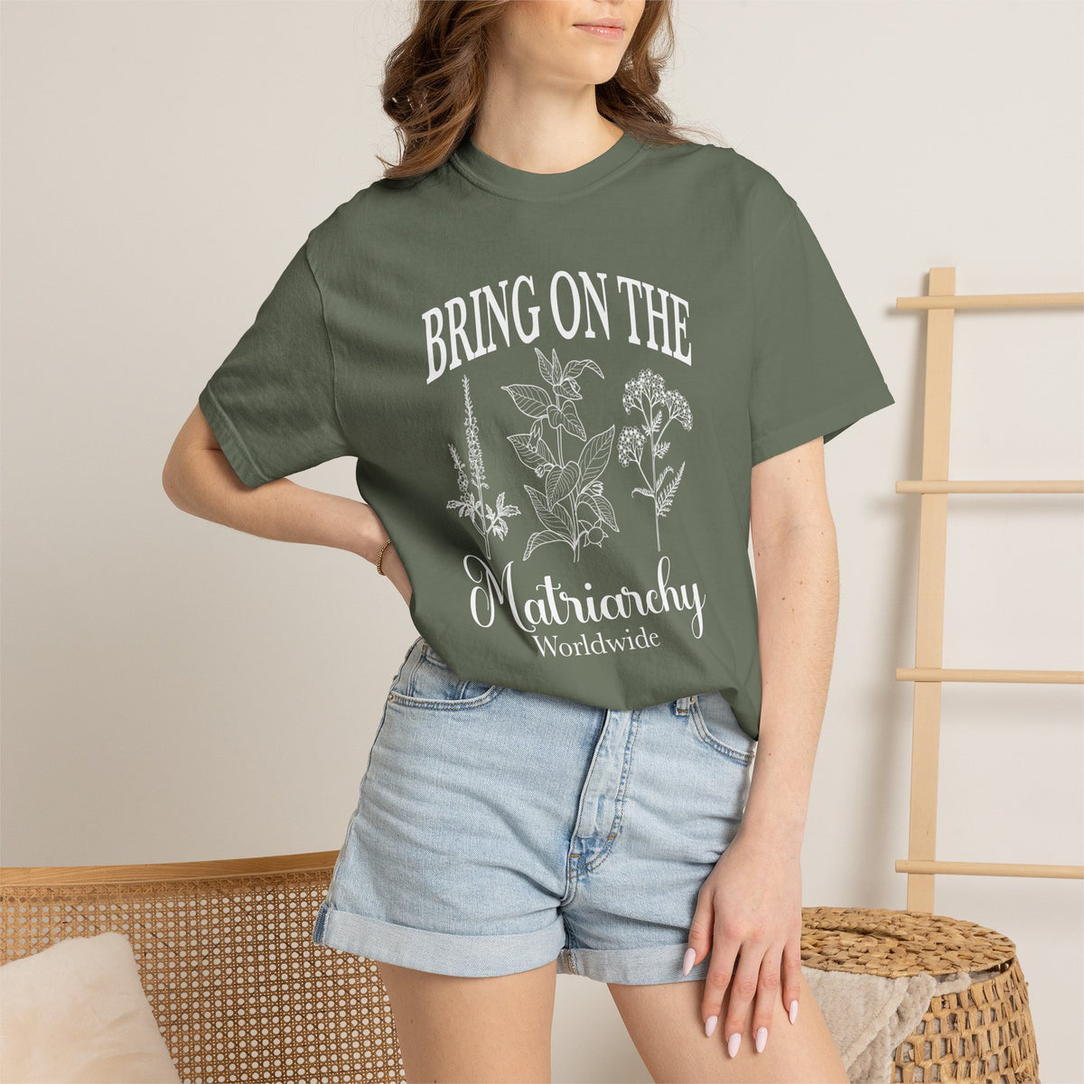 Bring On The Matriarchy T-shirt Feminist Floral Graphic Tee