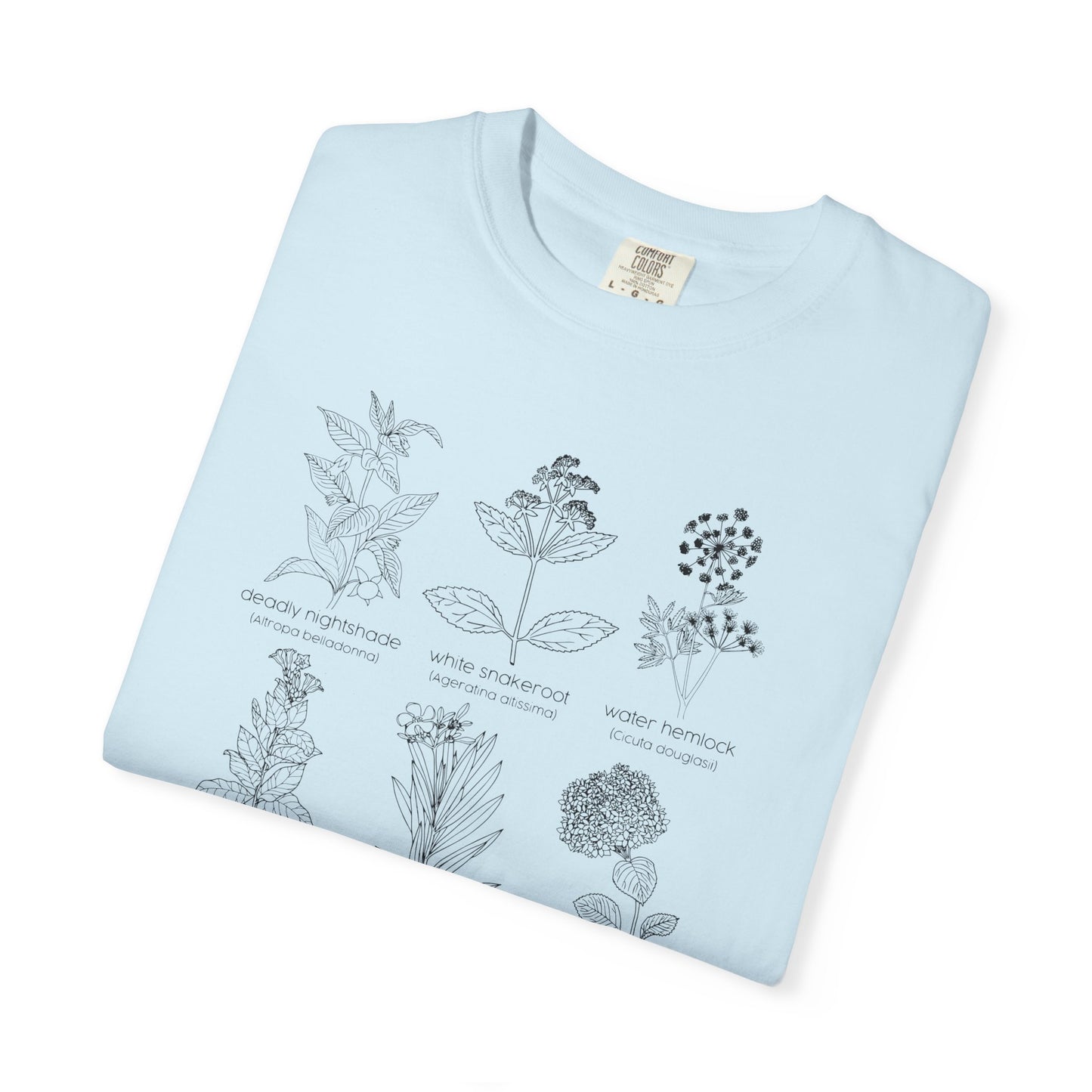 Deadly Nightshade Botanical Illustration T-Shirt | Vintage Plant Sketches, Floral Chart