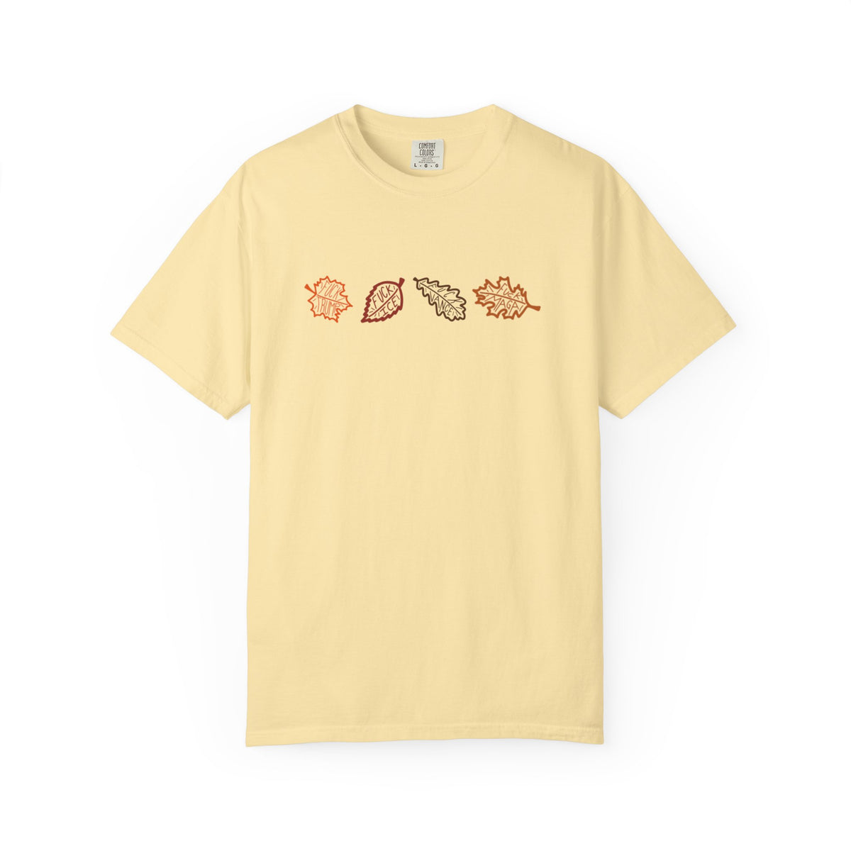 Autumn Leaves T-Shirt FDT Minimal Fall Foliage Graphic Tee