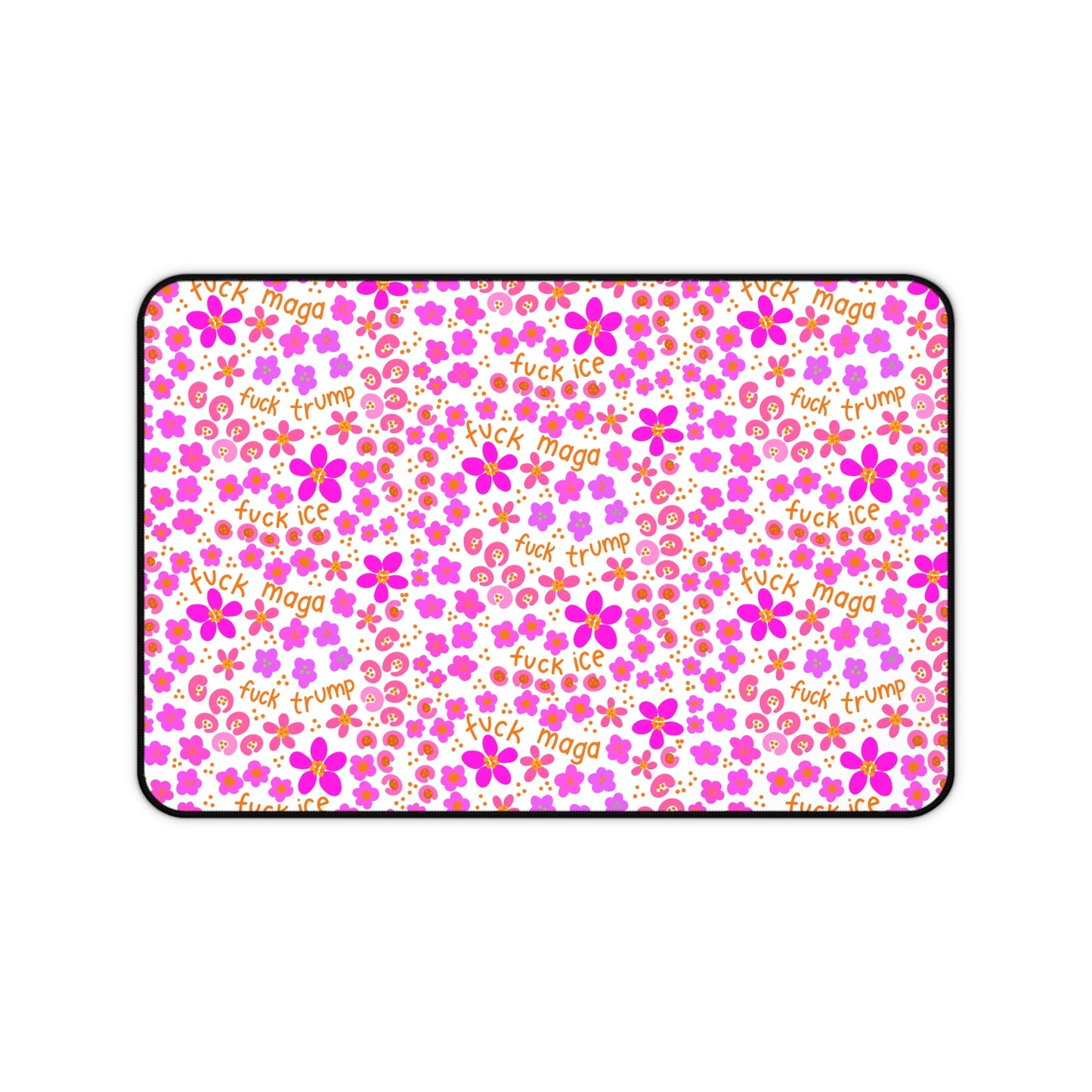 Slightly Subtle Pink Floral Pattern desk mat | Flower Print Pet Mat