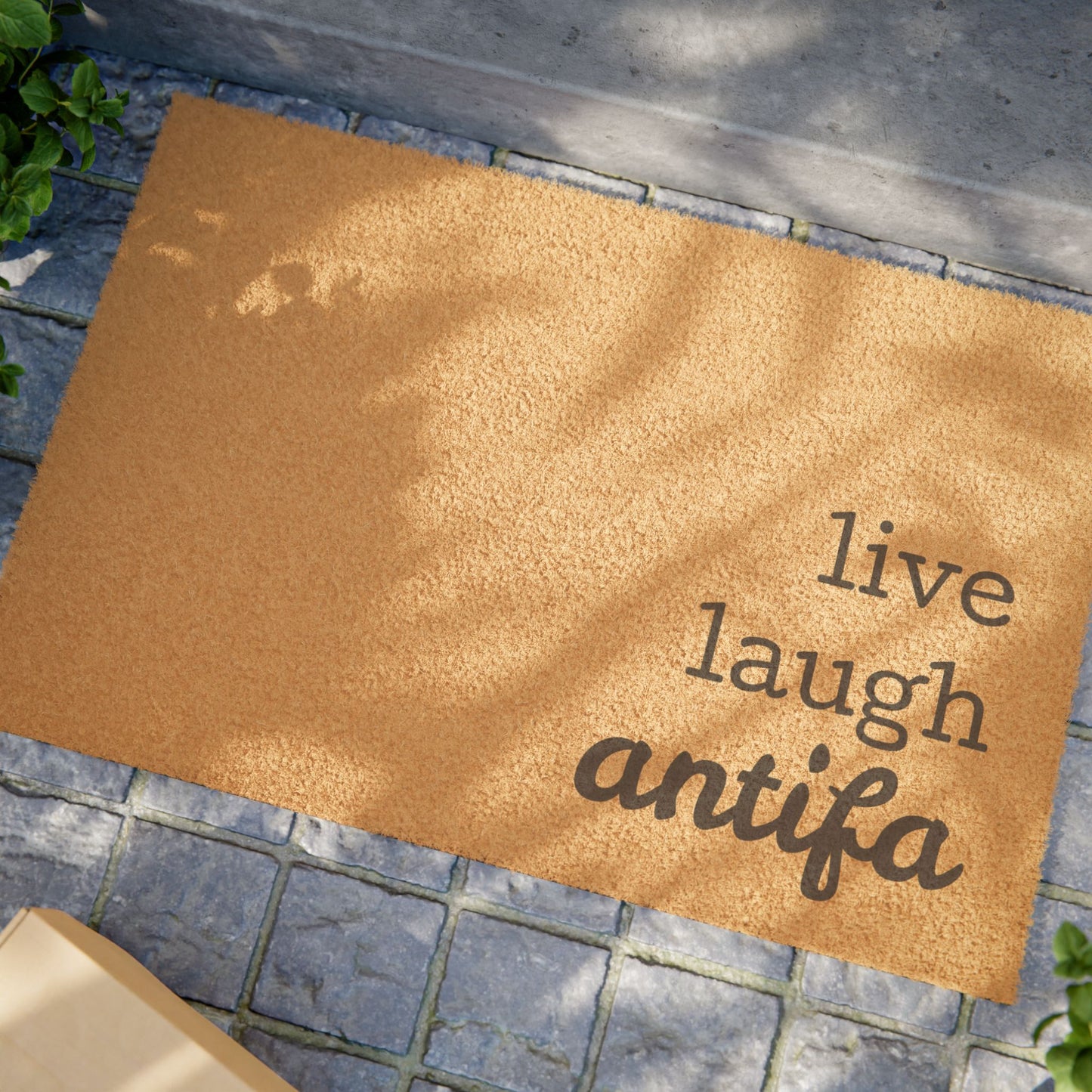 Live Laugh Antifa Doormat Coir Welcome Mat