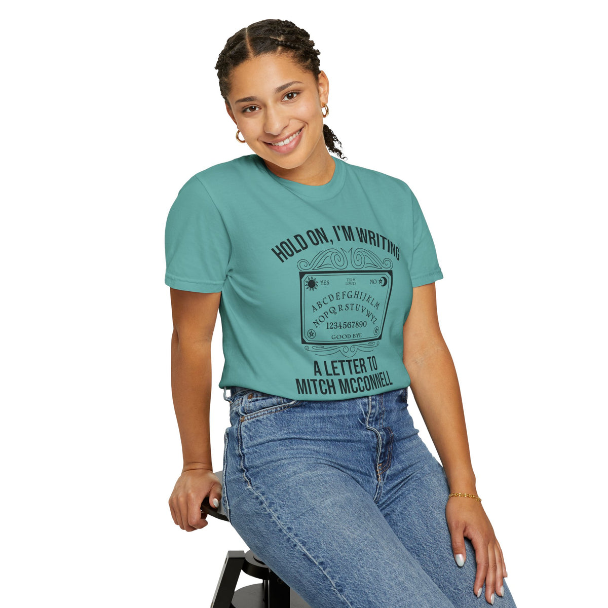 Ouija Board 'Hold On, I'm Writing a Letter to Mitch McConnell' T-Shirt
