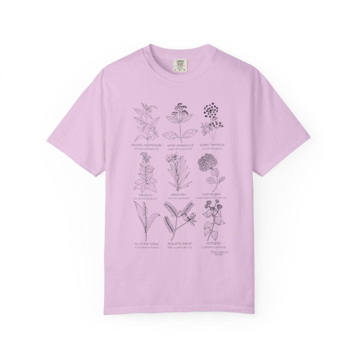 Deadly Nightshade Botanical Illustration T-Shirt | Vintage Plant Sketches, Floral Chart
