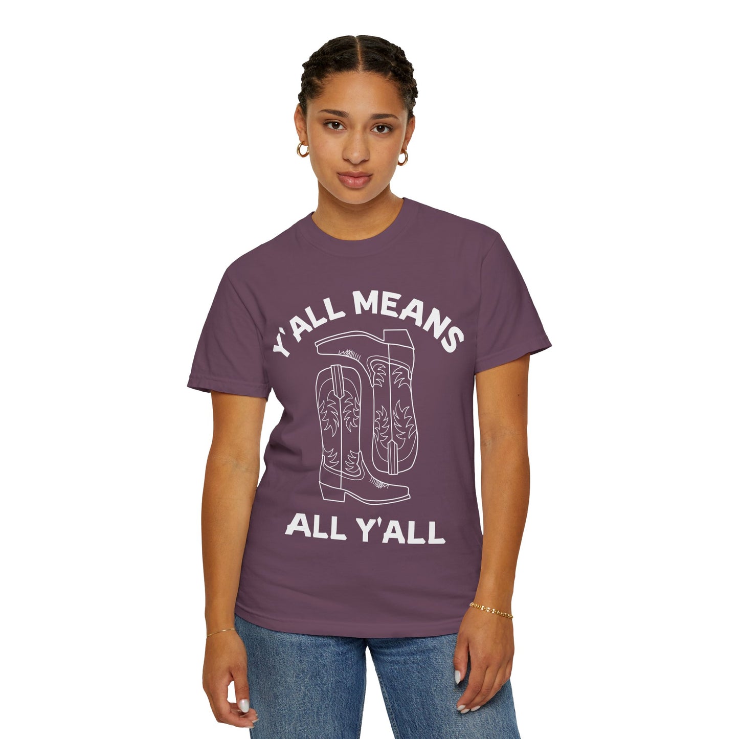Y'all Means All Y'all T-shirt | Cowboy Boots Graphic Tee