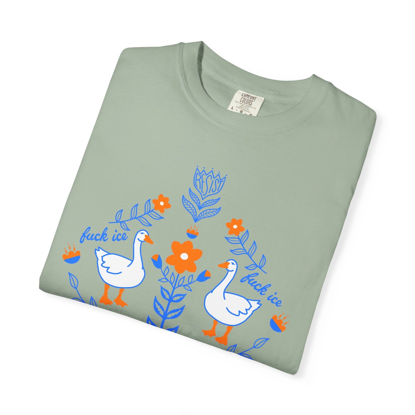 Folksy Silly Goose Tee —  F Ice Resist Floral Graphic T-Shirt