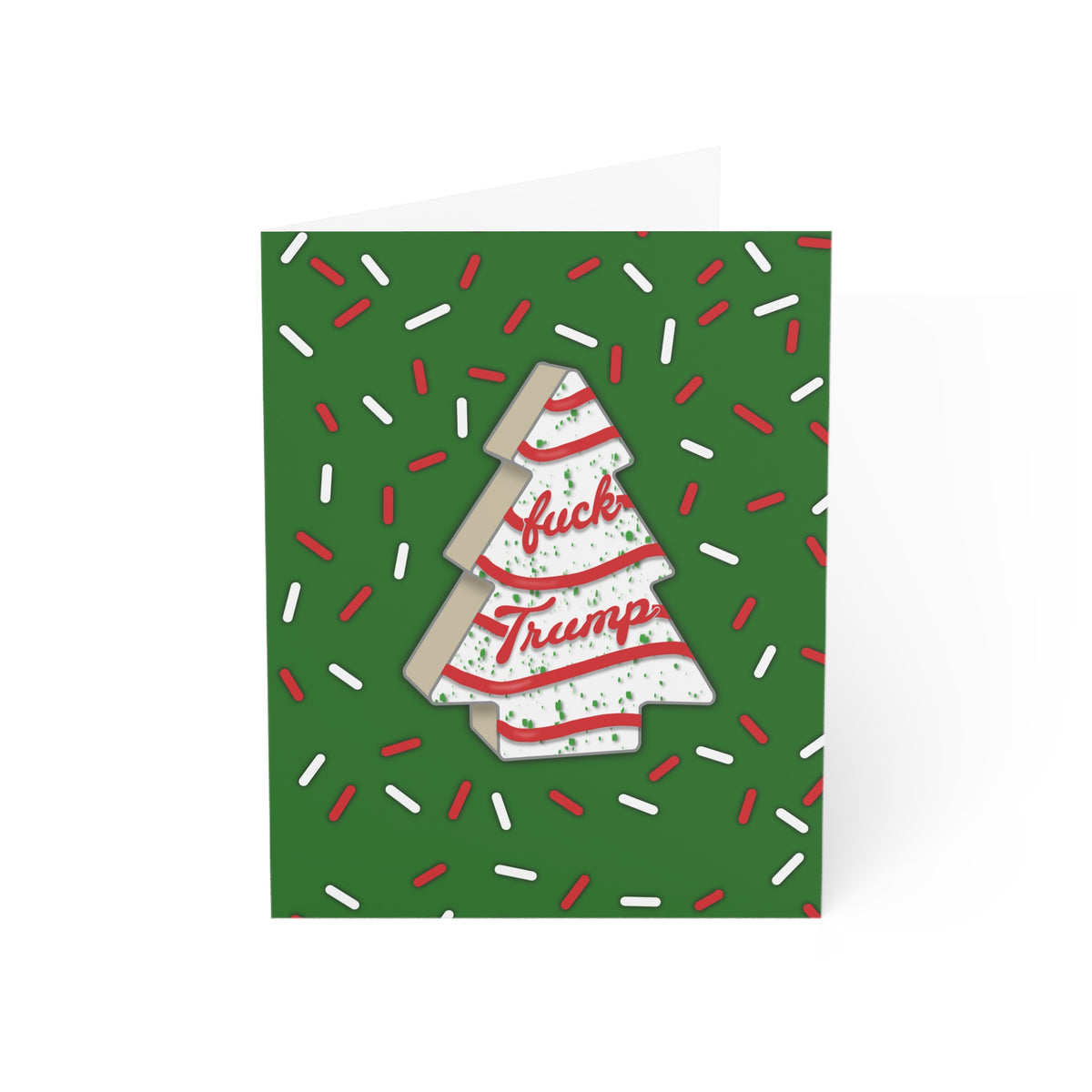 Tree Cake Funny Christmas Greeting Card FDT Holiday Tree Design