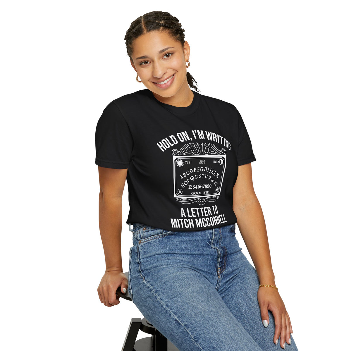 Ouija Board 'Hold On, I'm Writing a Letter to Mitch McConnell' T-Shirt
