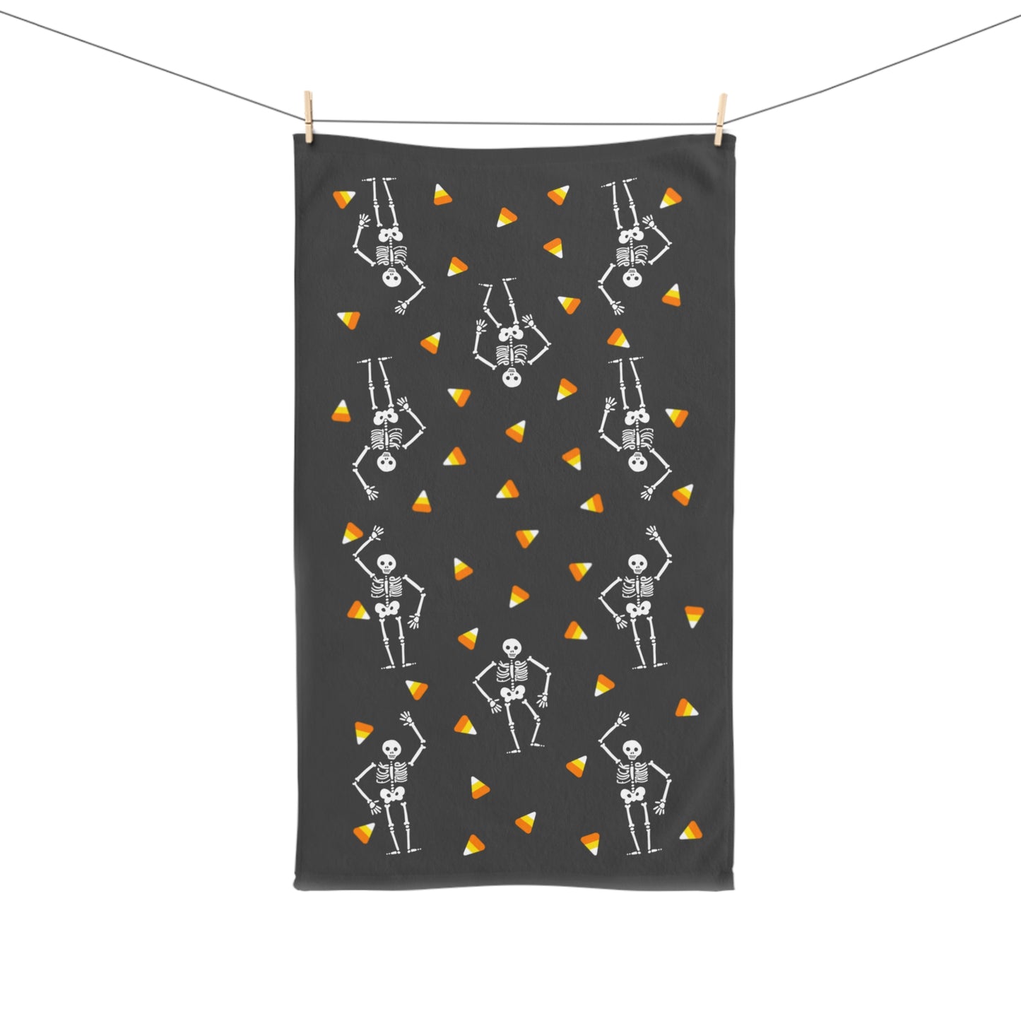 Slightly Subtle Skeleton Hand Towel, Grey Halloween Spooky Trump Fun Decor for Kitchen or Bathroom, Perfect Parties, Trick or Treat, Fall Vibes