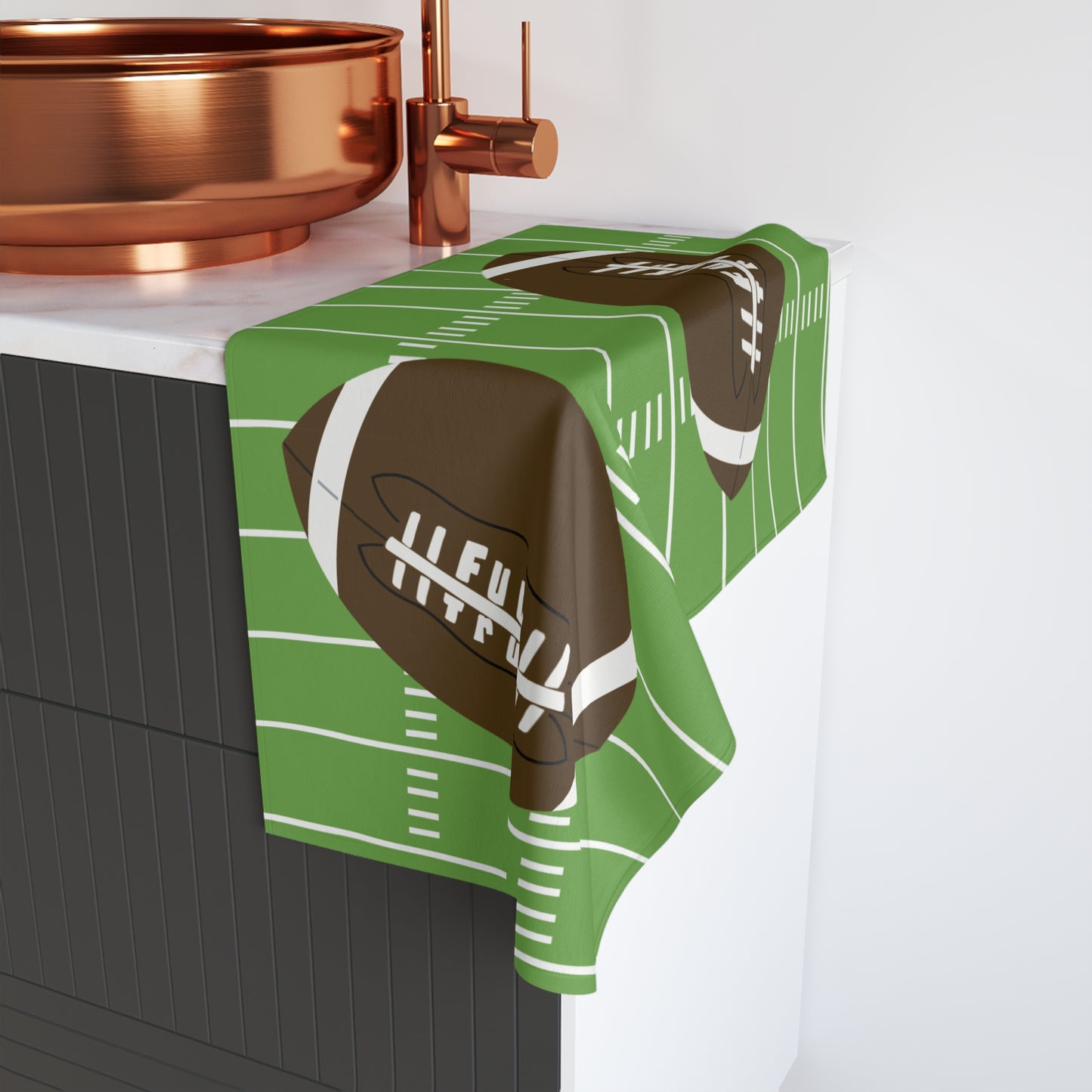 Slightly Subtle Football Hand Towel, Same Team, Hidden Message, Perfect for Tailgating, Game Day Decor, Sports Fan Gift, Party