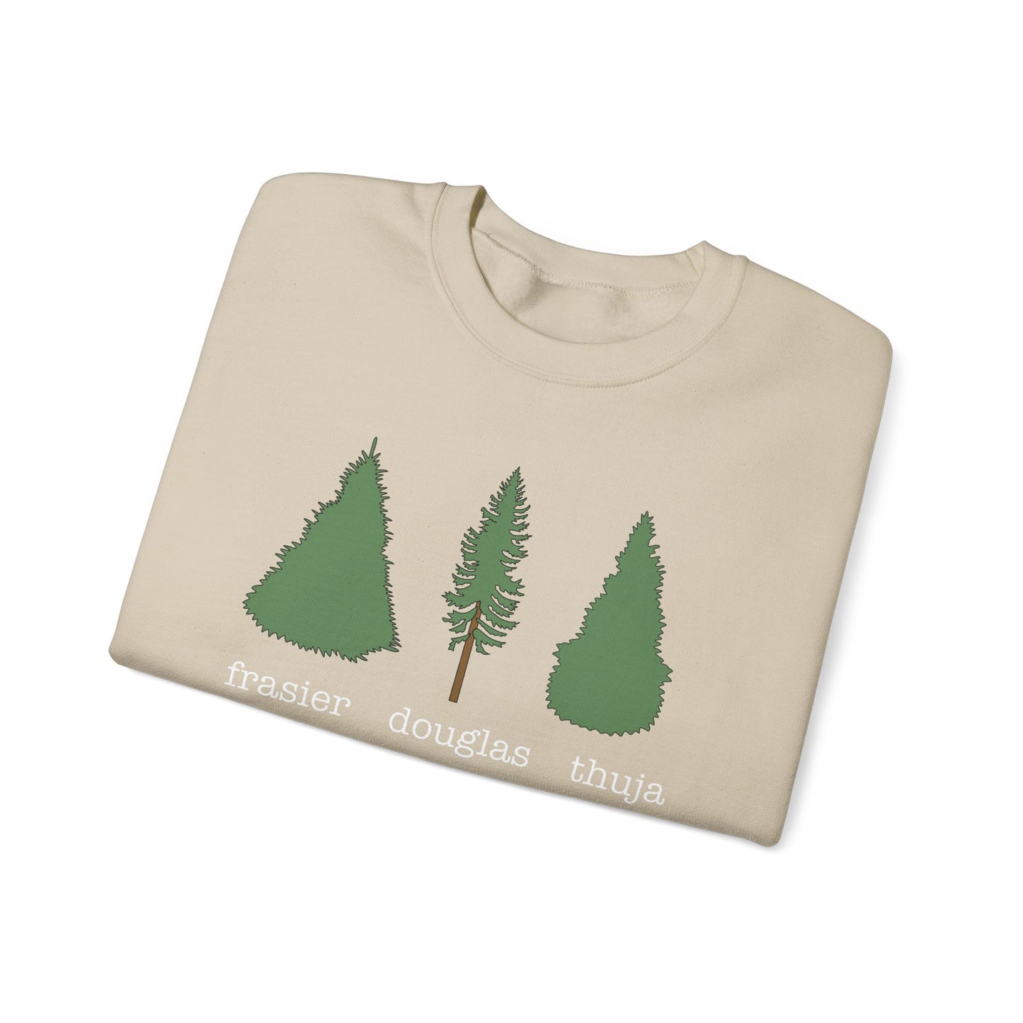 Frasier Douglas Thuja FDT Pine Tree Eco-Friendly Tree Sweatshirt, Unisex Crewneck, Nature Lover Gift, Casual Outfit, Gift for Him or Her