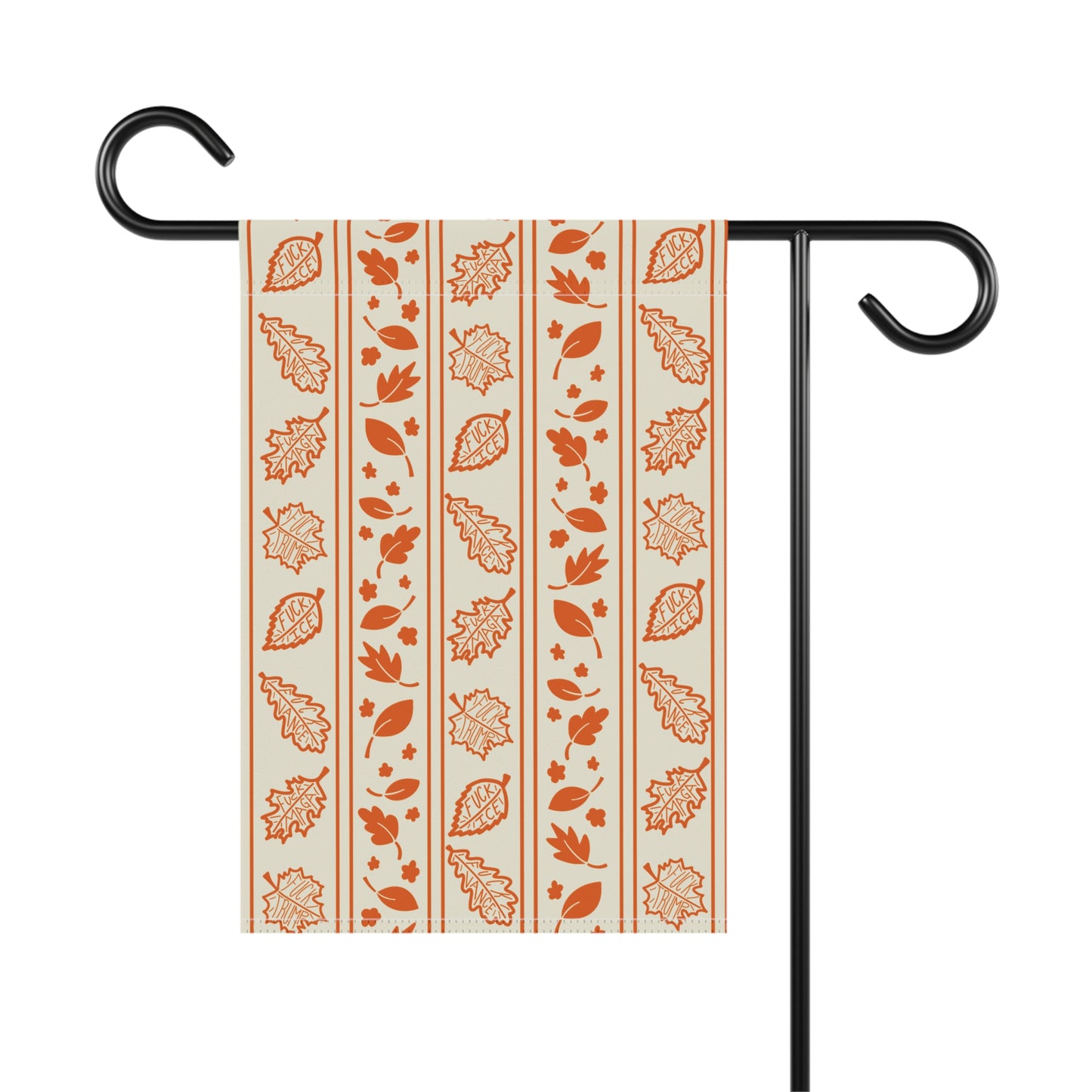 Autumn Leaf Stripe Garden Flag Fall Porch & Yard Banner