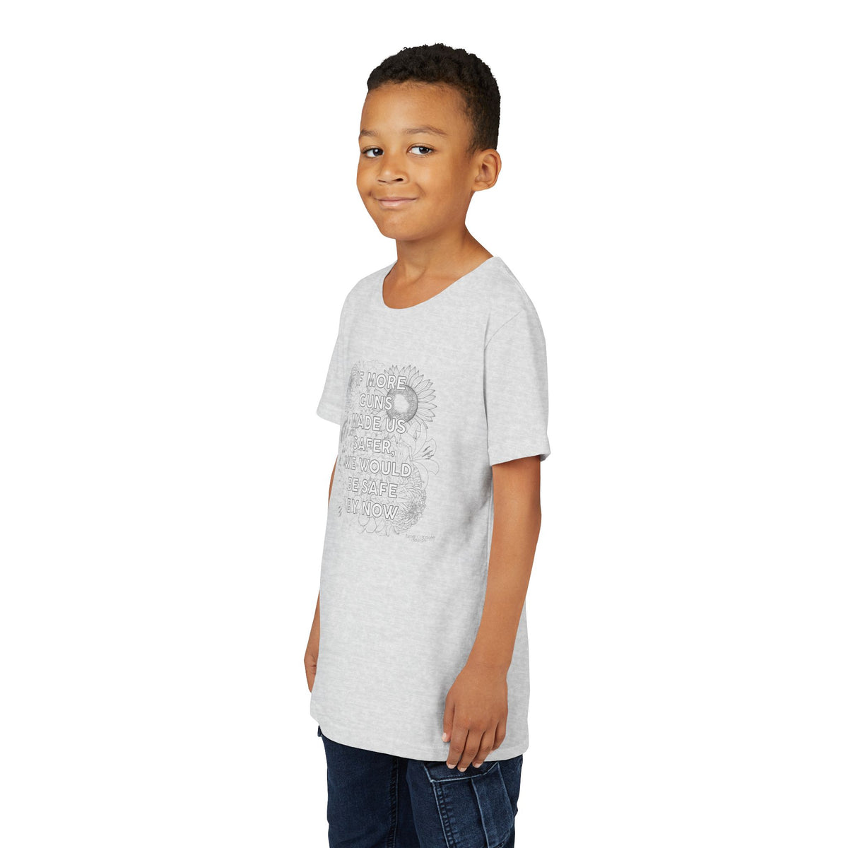 Youth Gun Safety Floral Tee Shirt
