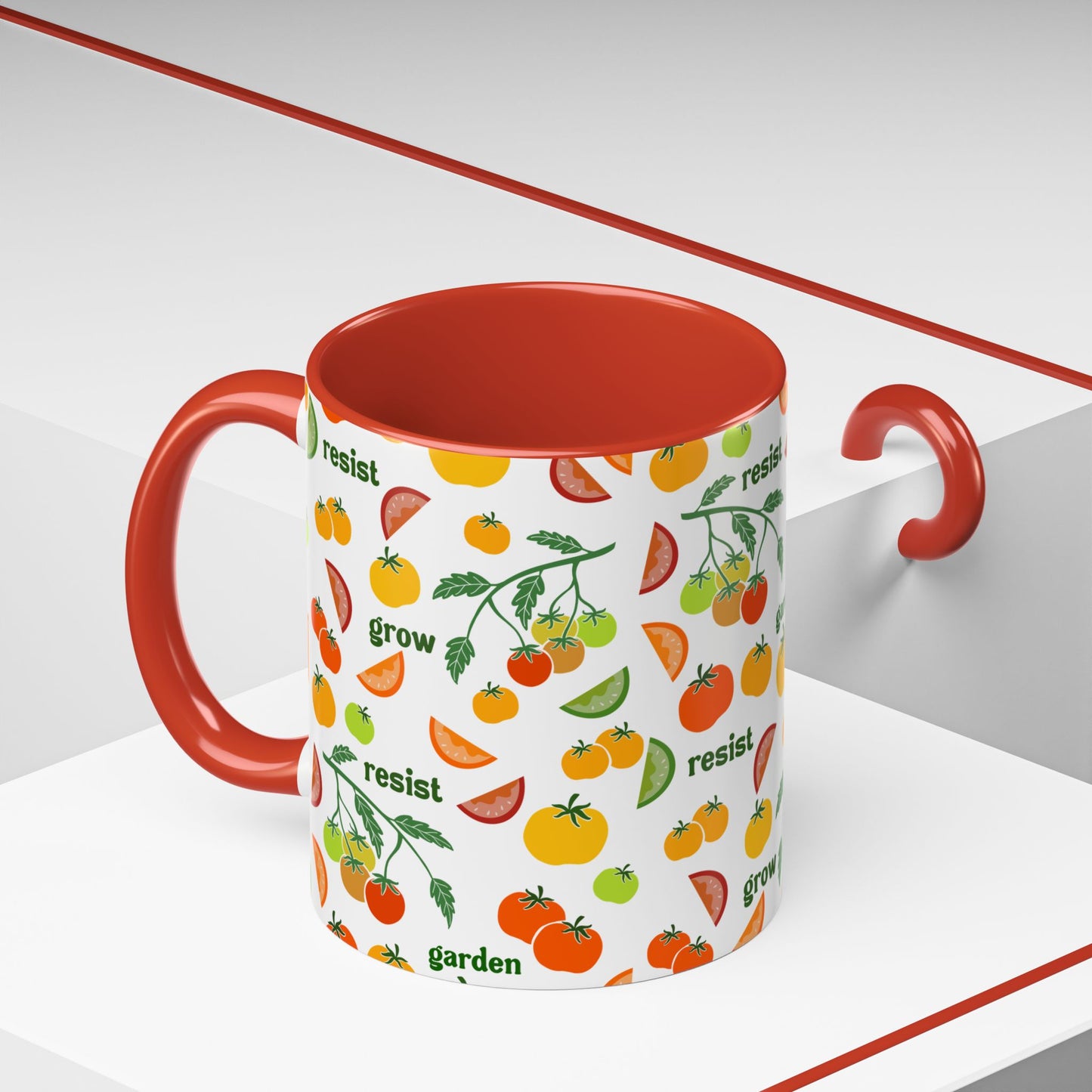 Resist Grow Garden tomatoes coffee mug | Accent Mug 11oz 15oz