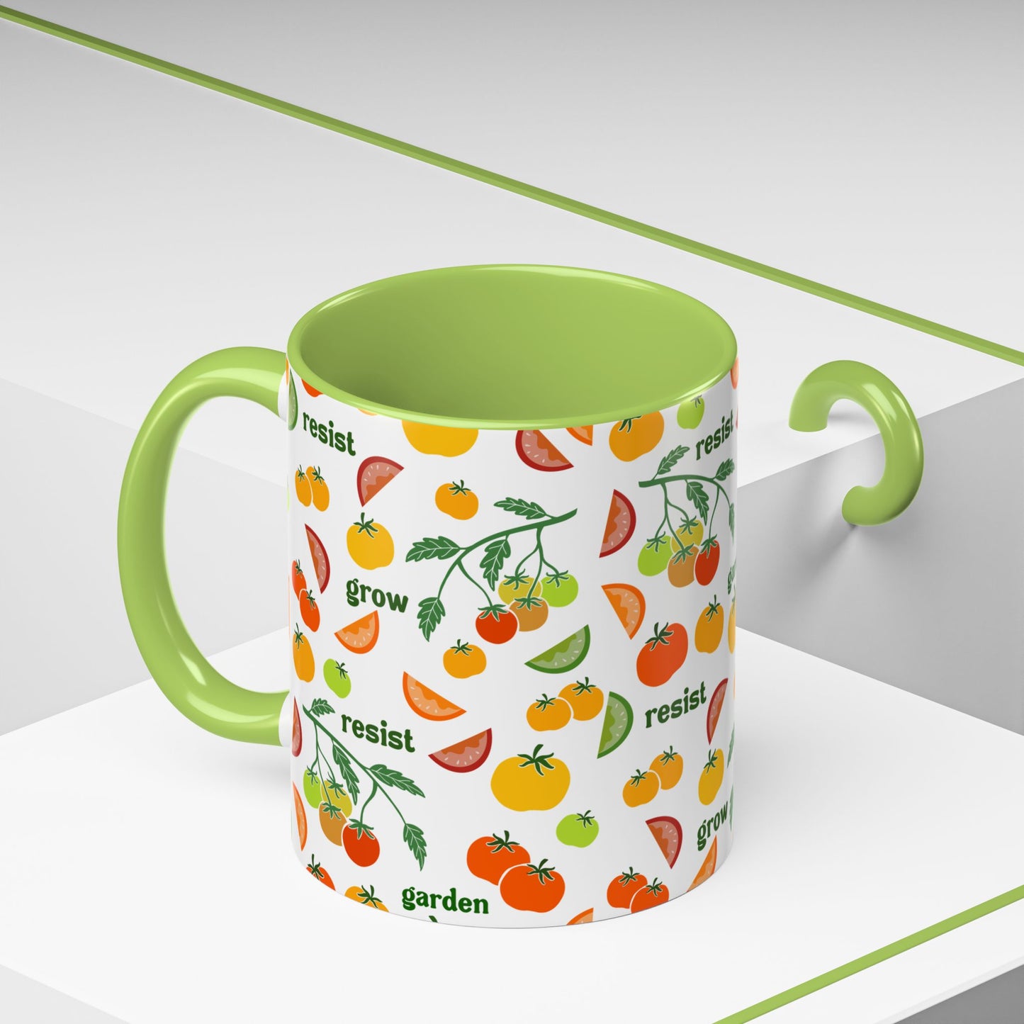 Resist Grow Garden tomatoes coffee mug | Accent Mug 11oz 15oz