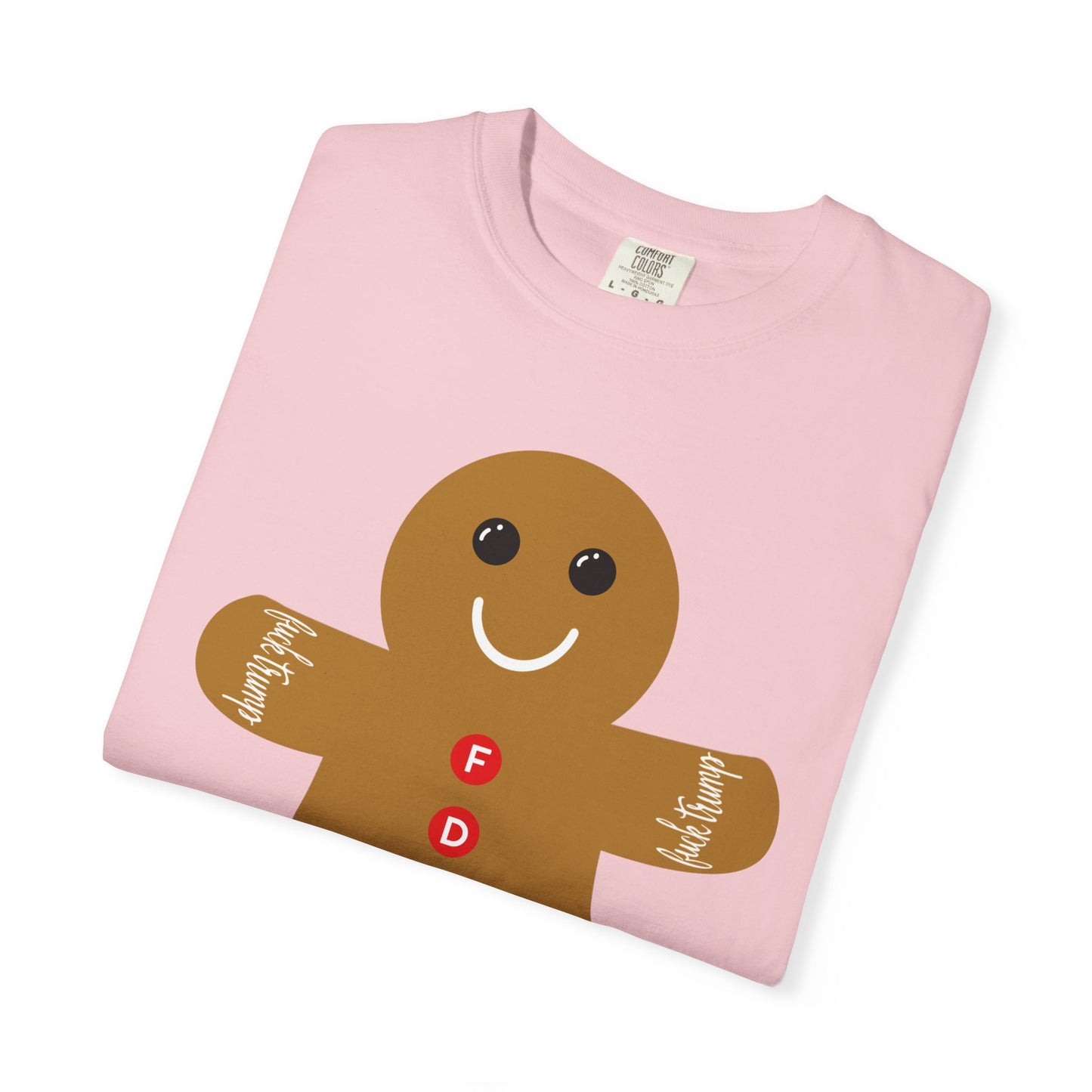 Slightly Subtle Gingerbread Man T-Shirt - FDT Comfort Colors Festive Holiday Tee for Christmas, Winter Celebration, Family Gathering Gift