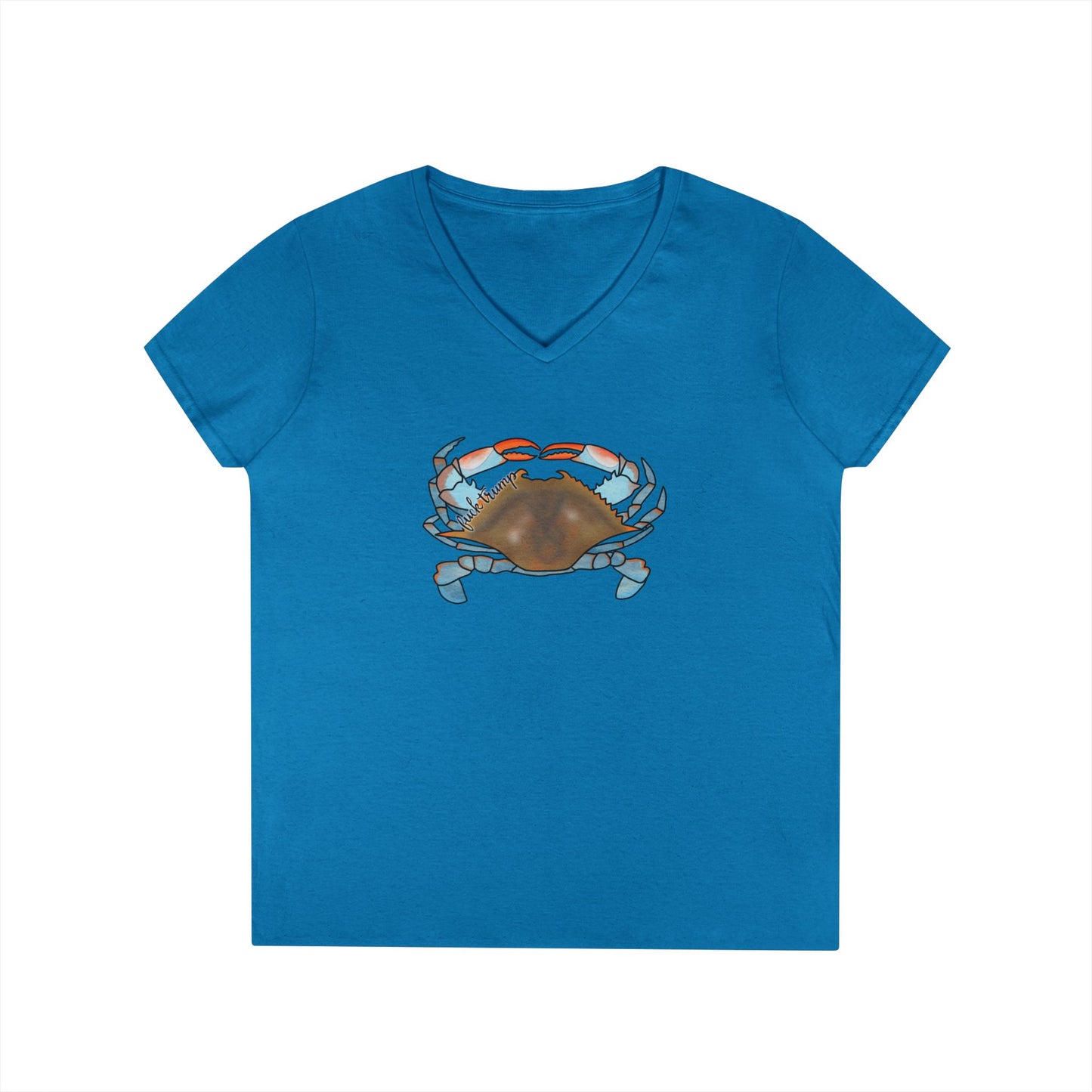 Blue Crab Illustration T-Shirt | Coastal Sea Life Tee FDT