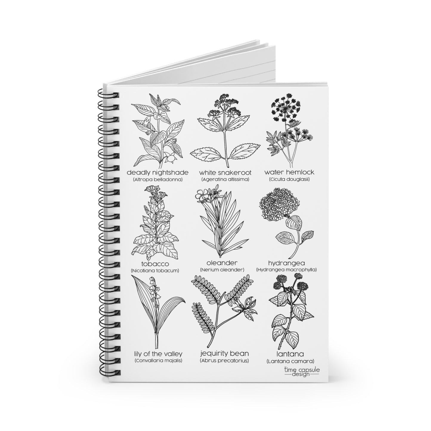 Deadly Nightshade Botanical Spiral Notebook - Perfect for Nature Lovers, Gardeners, and Plant Enthusiasts | Eco-Friendly Journaling | Gift for Teachers,
