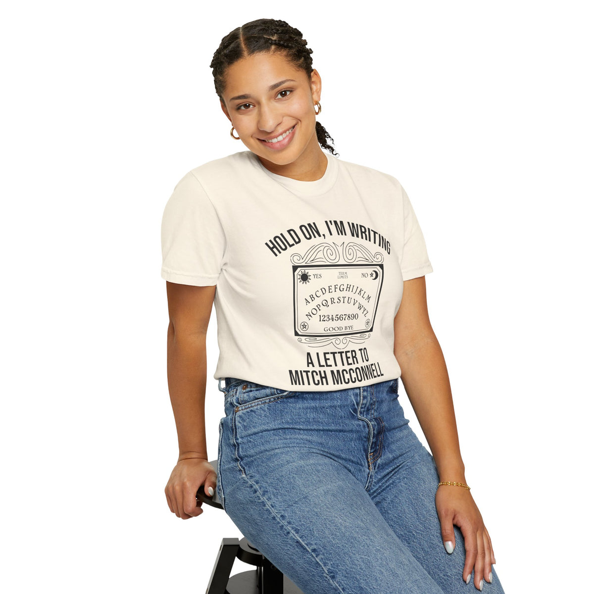 Ouija Board 'Hold On, I'm Writing a Letter to Mitch McConnell' T-Shirt