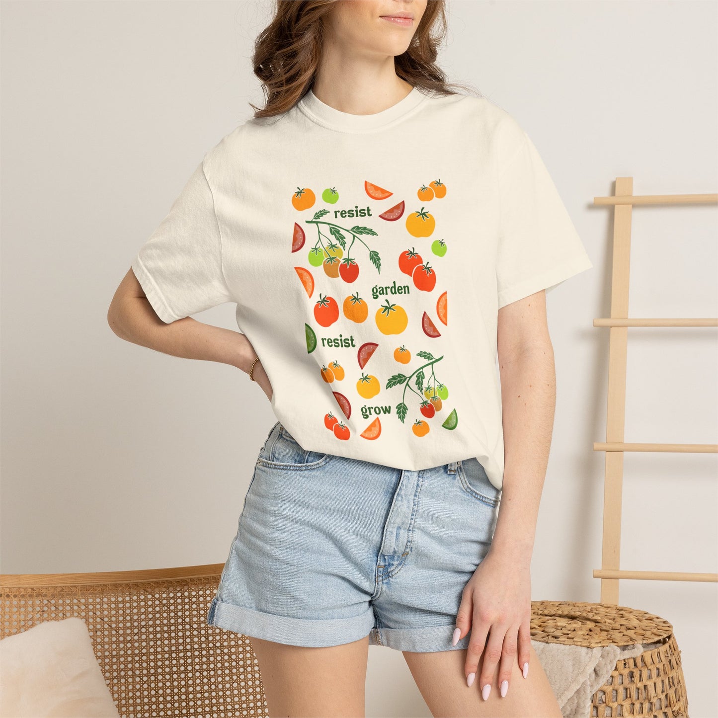 Resist Garden Grow T-shirt | Tomato Garden Illustration