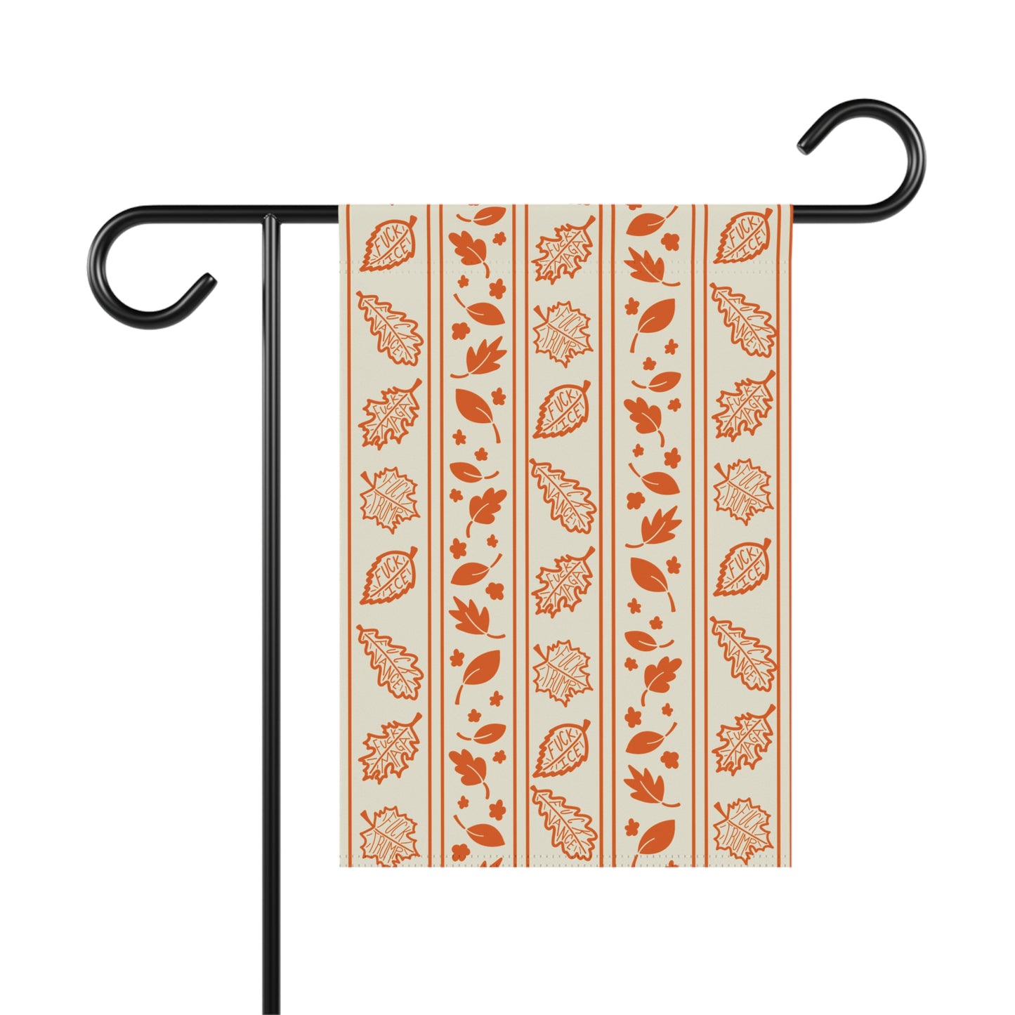 Autumn Leaf Stripe Garden Flag Fall Porch & Yard Banner