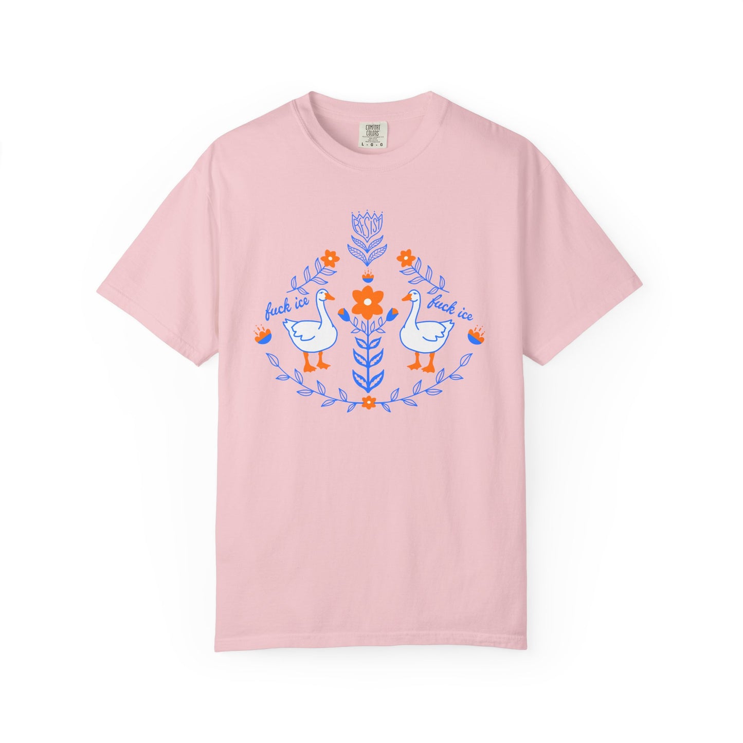 Folksy Silly Goose Tee —  F Ice Resist Floral Graphic T-Shirt