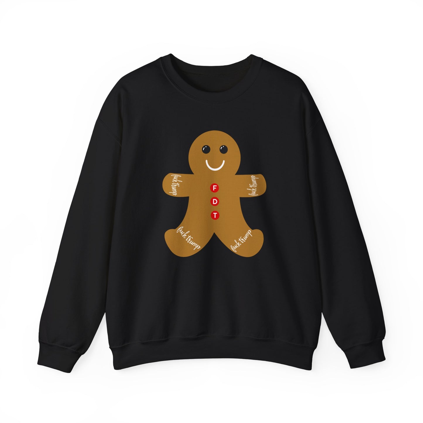 Slightly Subtle Gingerbread Man Crewneck Sweatshirt, FDT Cozy Christmas Gift, Holiday Sweater, Festive Apparel, Winter Wardrobe