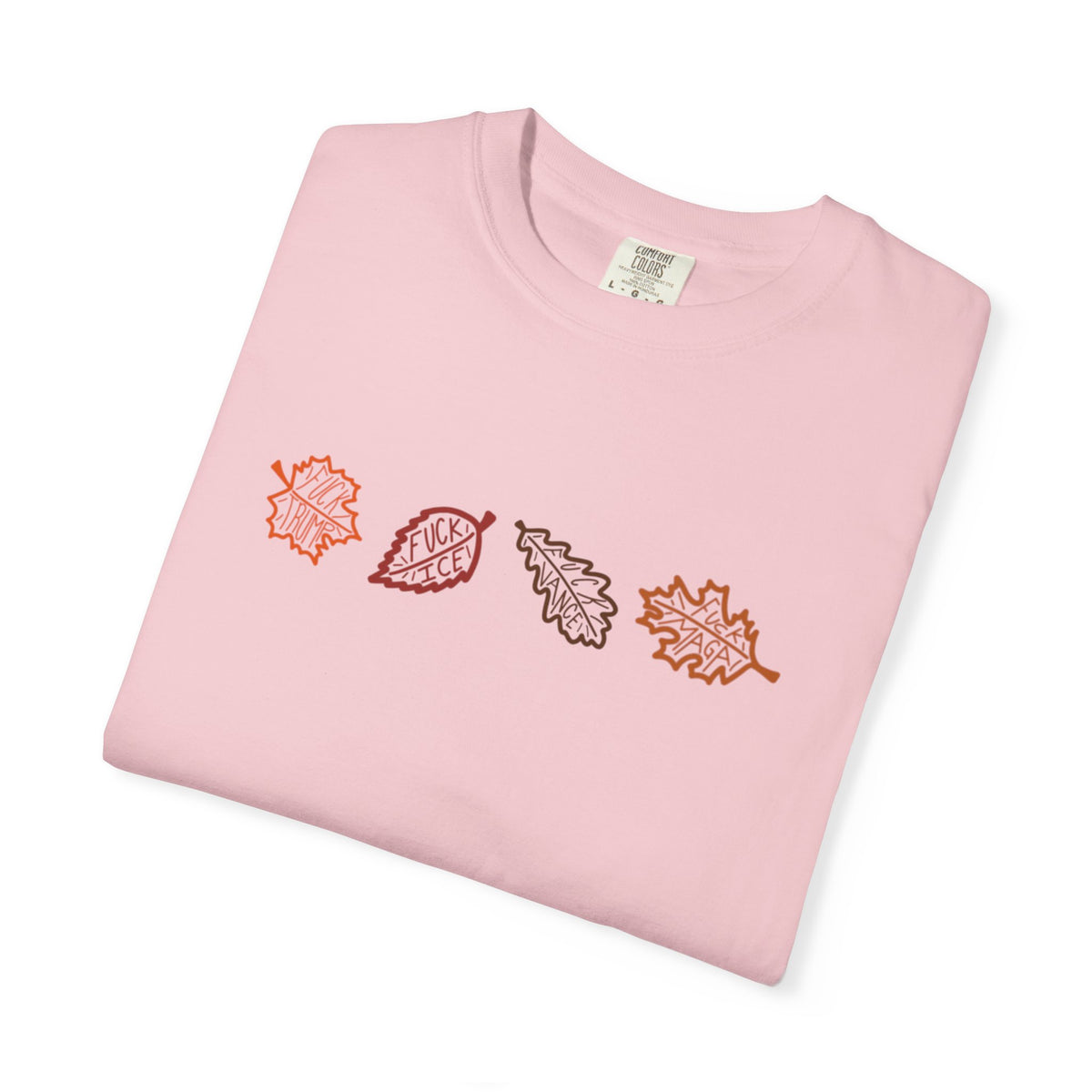 Autumn Leaves T-Shirt FDT Minimal Fall Foliage Graphic Tee