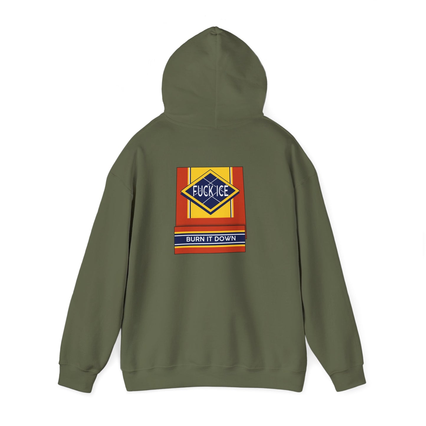 Matchbox Graphic Hoodie | Burn It Down Slogan