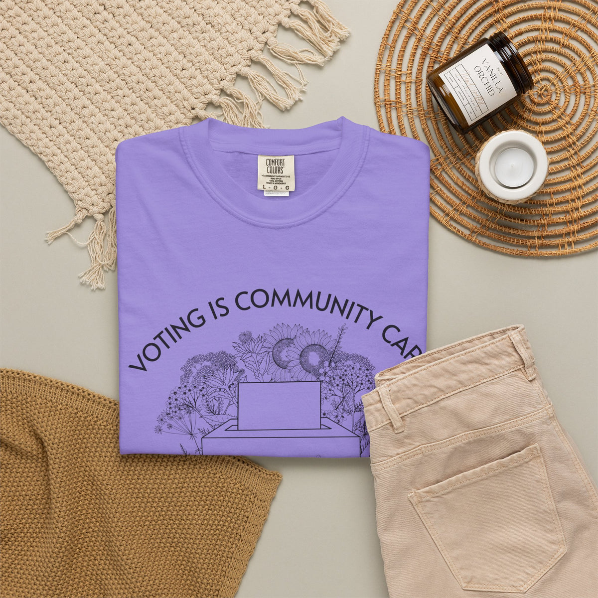 Voting Is Community Care T-Shirt Everything Is Political Vote Graphic Tee