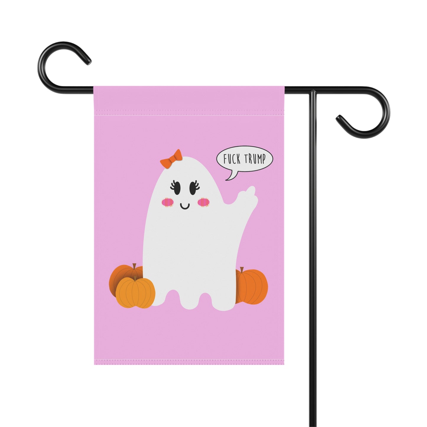Slightly Subtle Ghost Garden Banner, Cute Sweet Halloween Decor, Outdoor Flag Pink Ghost Yard Sign, Fall Cutie Home Decoration, Seasonal Art