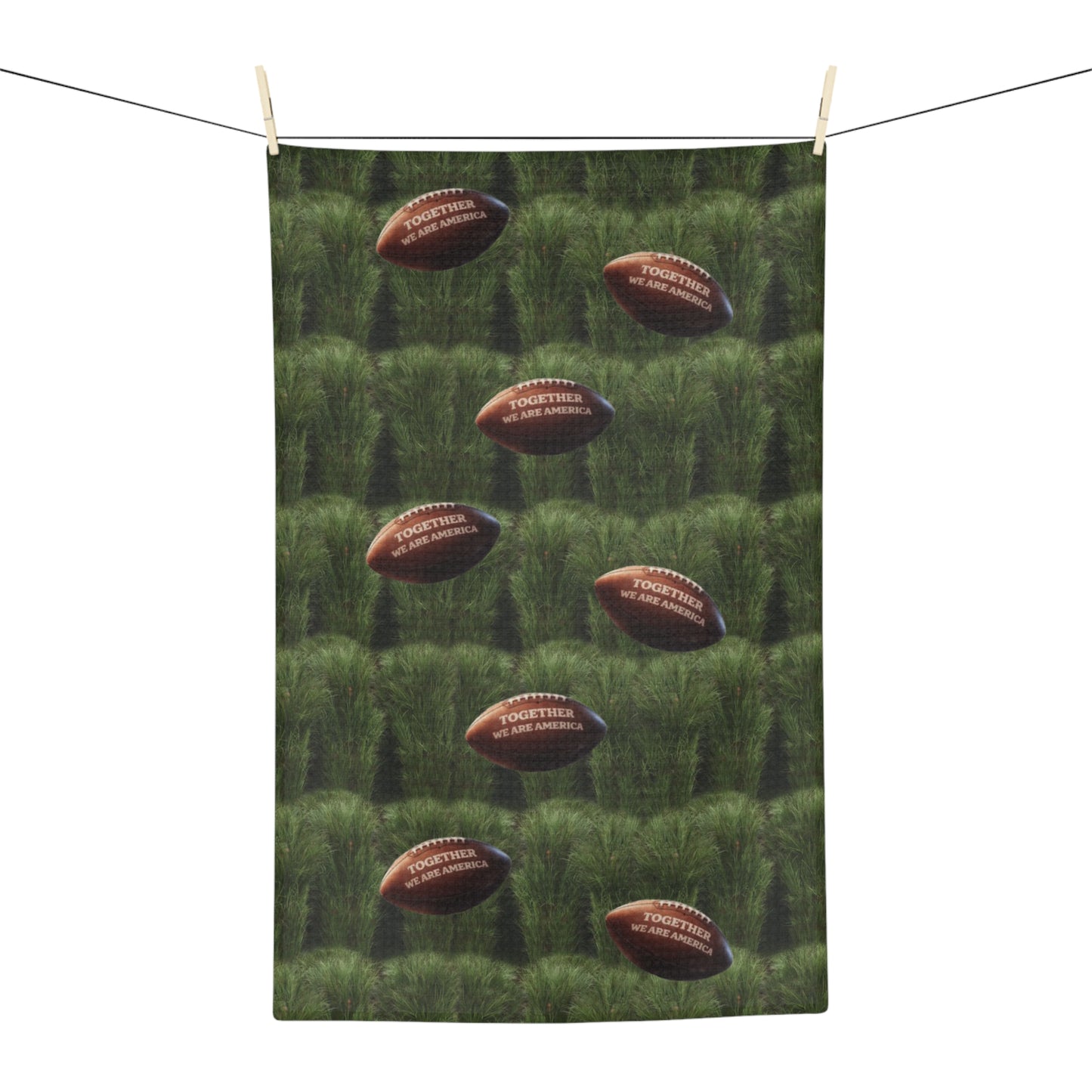 Super Bowl Pattern Microfiber Tea Towel | Football and Sugarcane Field Sports Design