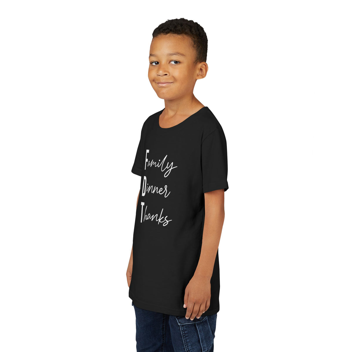 Youth Family Dinner Thanks Thanksgiving Tee FDT kids shirt