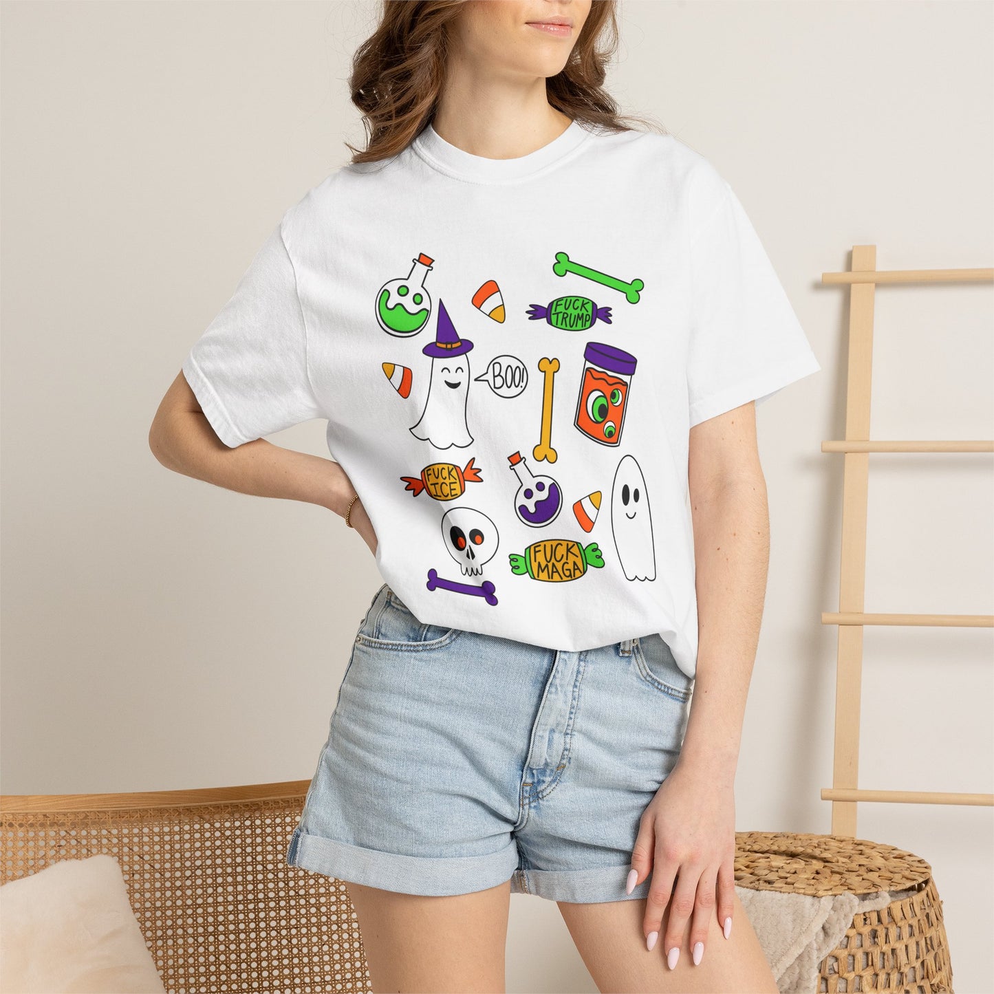 Halloween Candy Ghosts T-Shirt — Cute Spooky Trick-or-Treat Graphic Tee