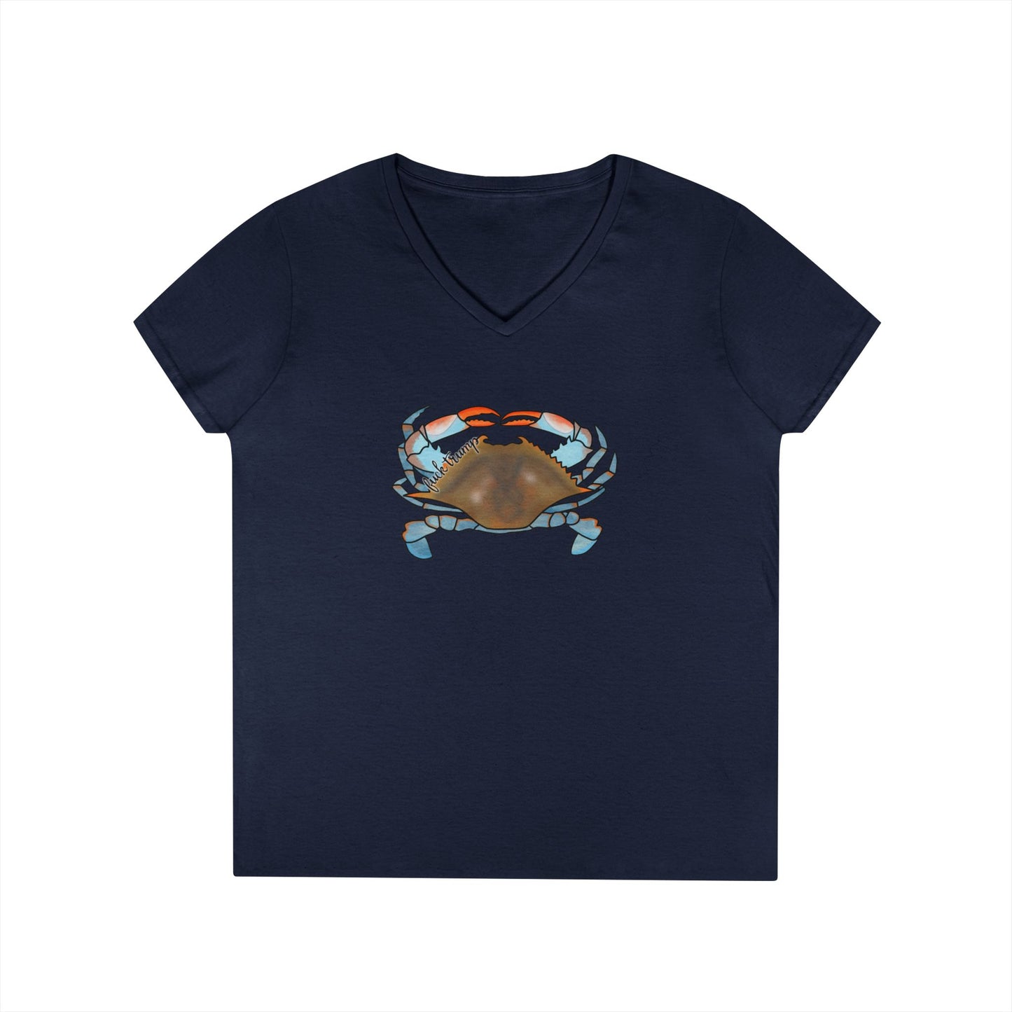 Blue Crab Illustration T-Shirt | Coastal Sea Life Tee FDT
