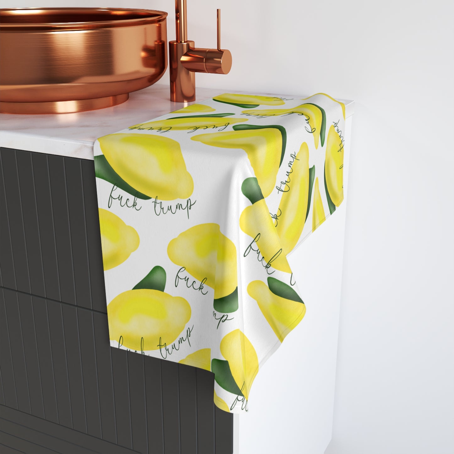 When Life Gives You Trump Lemons Hand Towel Slightly Subtle