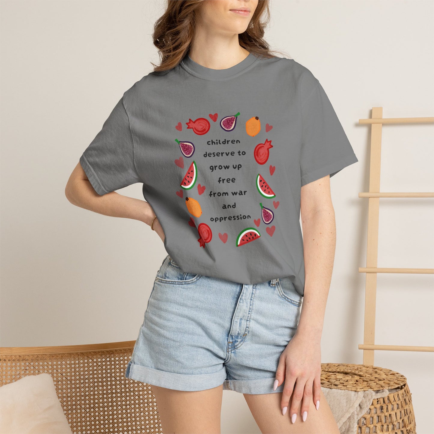 Children Deserve to Grow Up Tee Anti War Peace & Freedom Statement T-Shirt